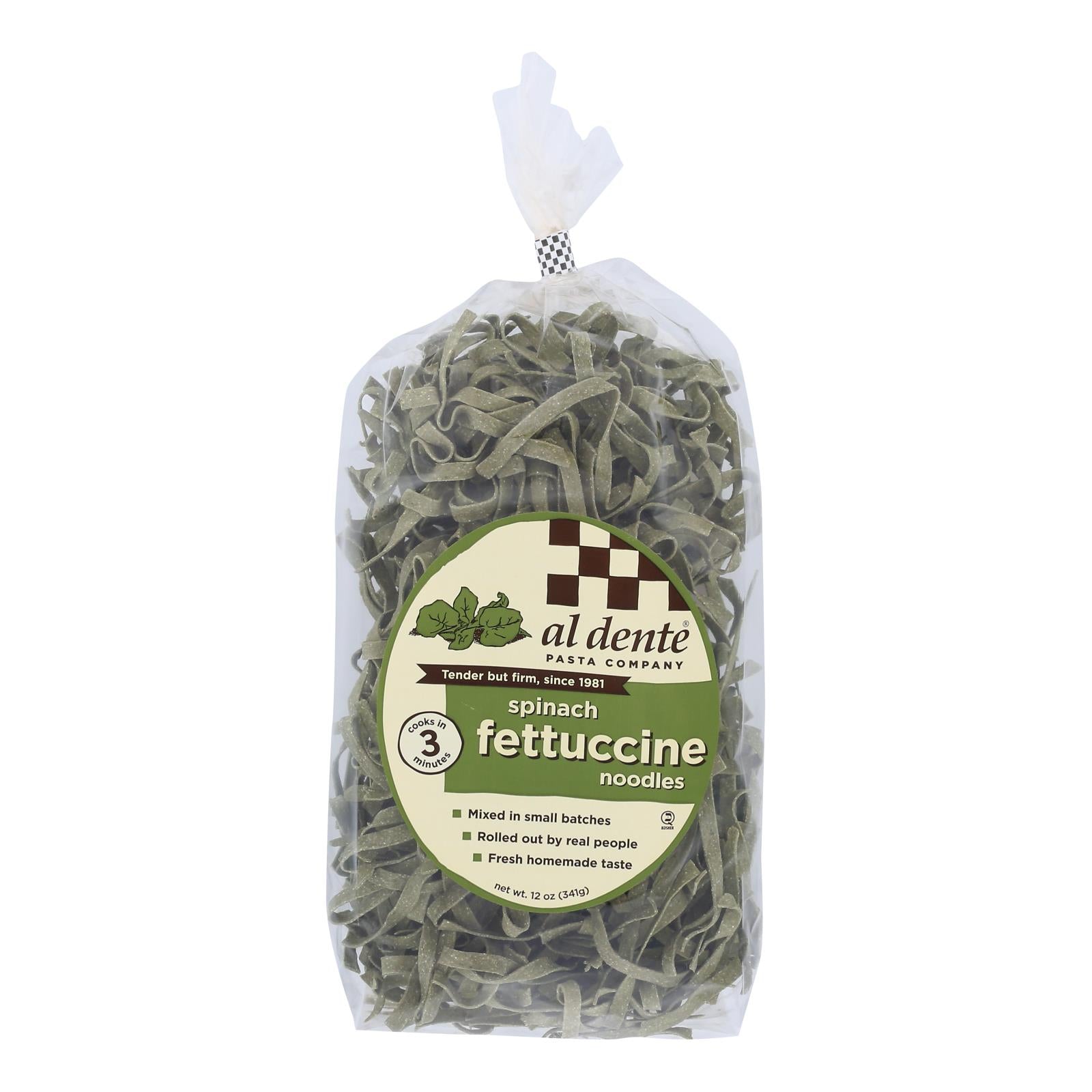 Al Dente - Fettuccine - Spinach - Case Of 6 - 12 Oz. - GreatEagleInc