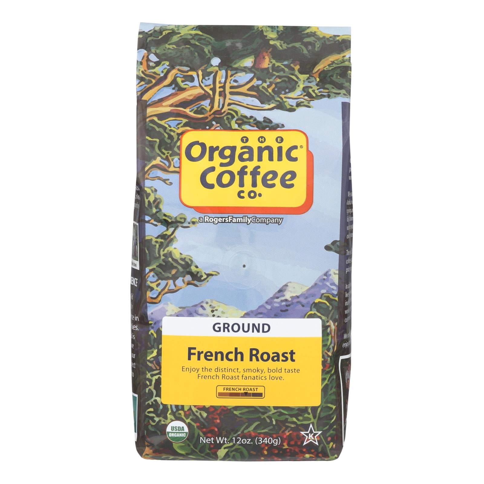 Organic Coffee Coffee - Organic - Ground - French Roast - 12 Oz - Case Of 6 - Eco-Friendly Home & Grocery