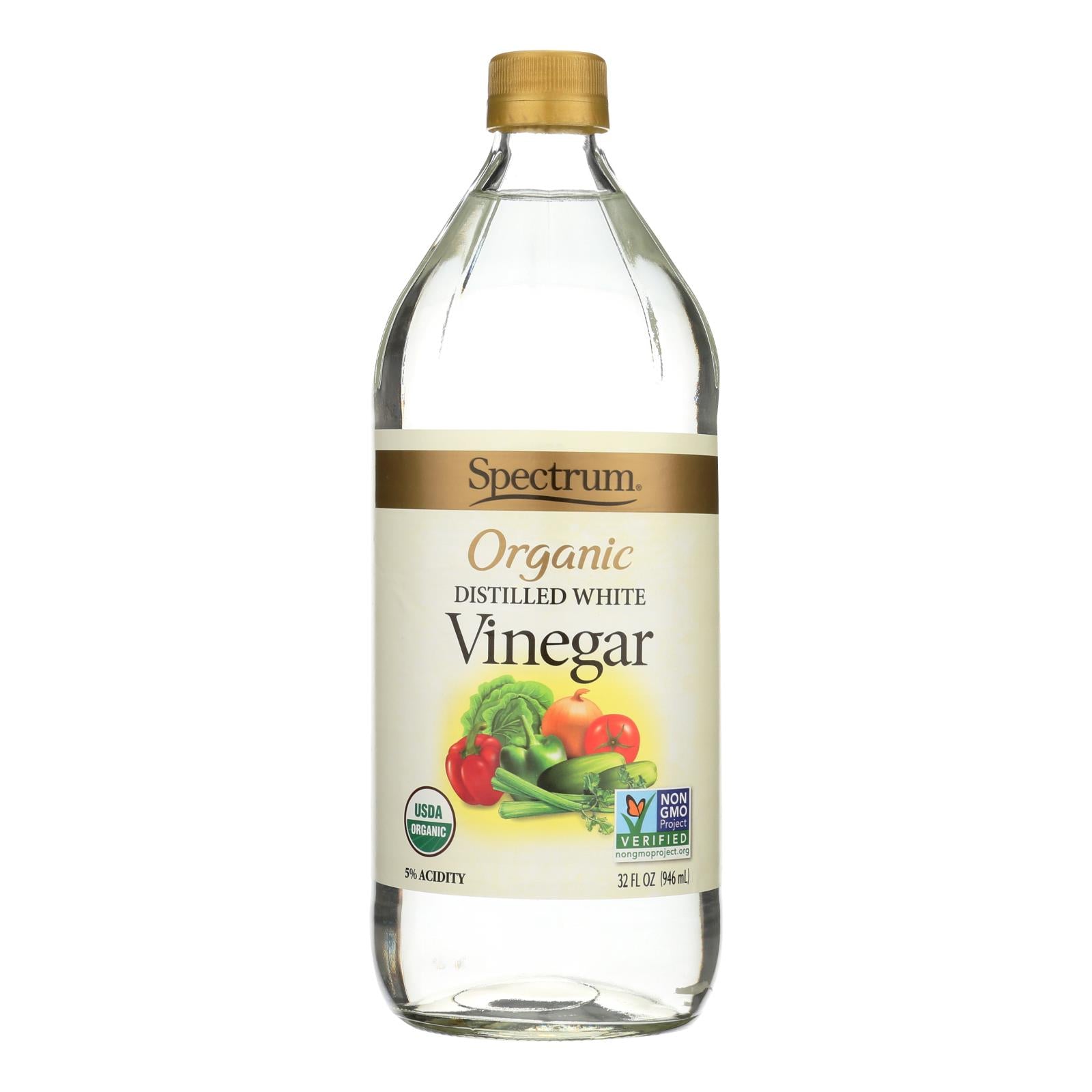 Spectrum Naturals Organic Distilled White Vinegar - Case Of 12 - 32 Fl Oz. - GreatEagleInc