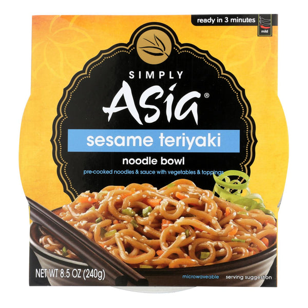 Simply Asia Sesame Teriyaki Noodle Bowl - Case Of 6 - 8.5 Oz. - Eco-Friendly Home & Grocery
