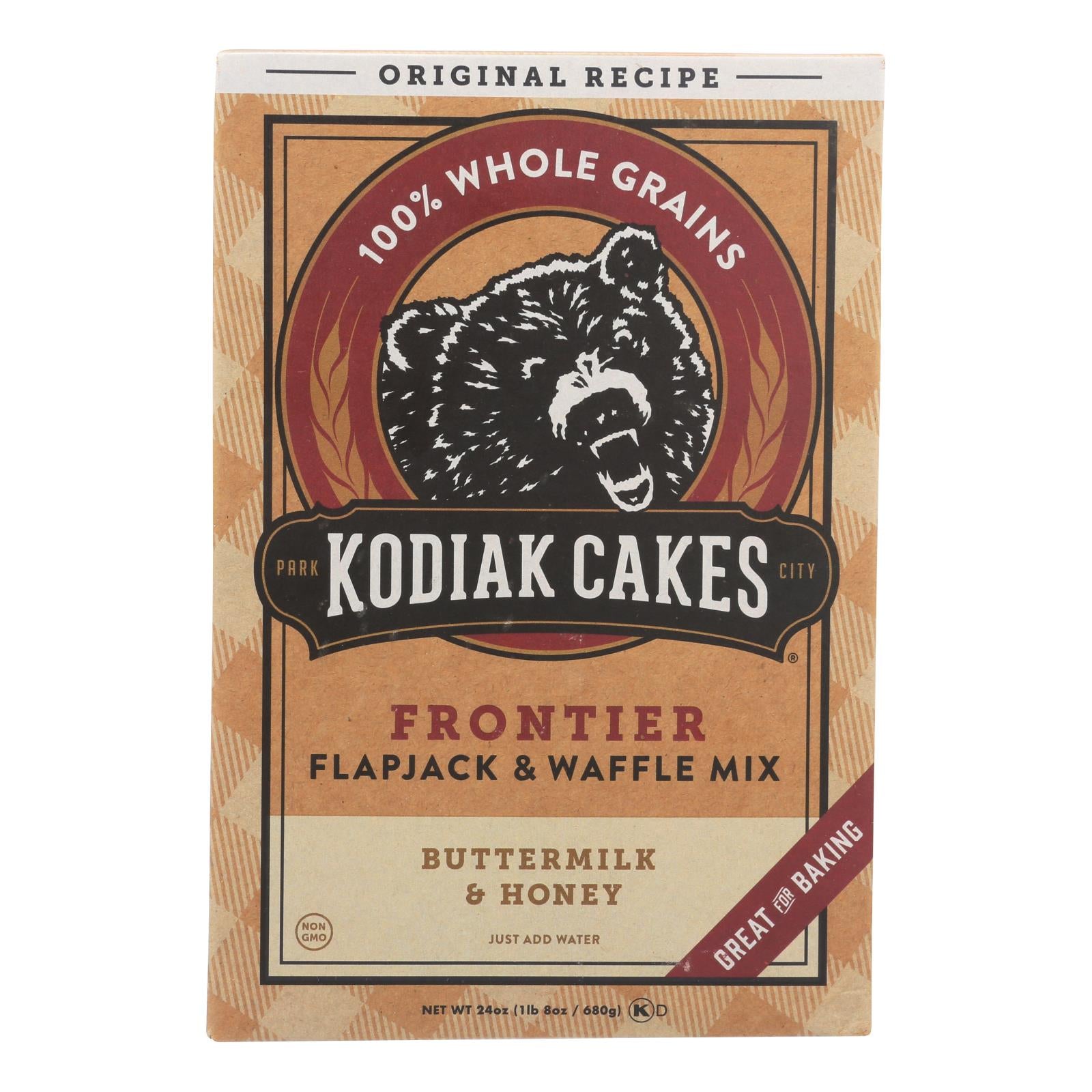 Kodiak Cakes Flapjack And Waffle Mix - Buttermilk And Honey - Case Of 6 - 24 Oz. - GreatEagleInc