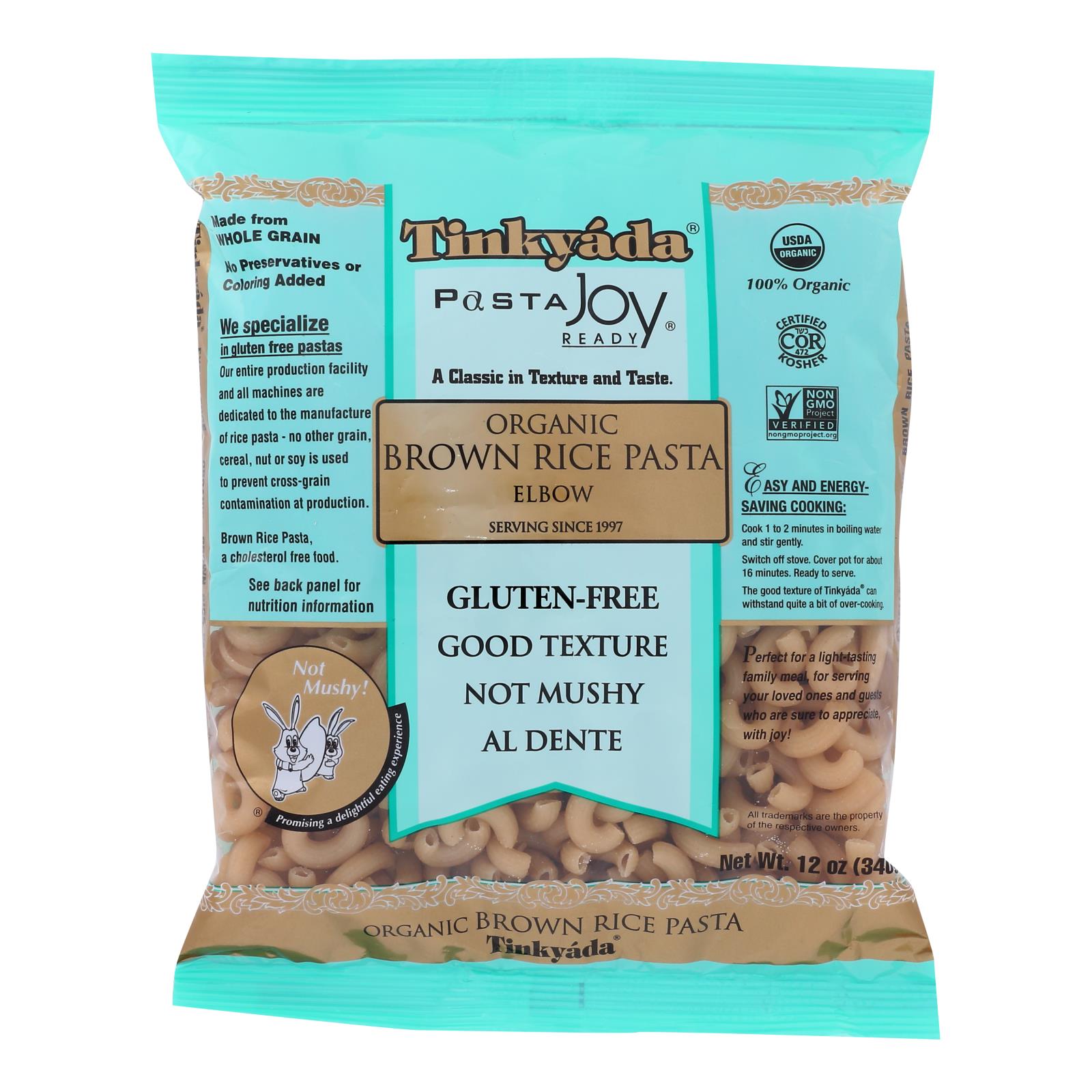 Tinkyada Organic Brown Rice Pasta - Elbows - Case Of 12 - 12 Oz - GreatEagleInc