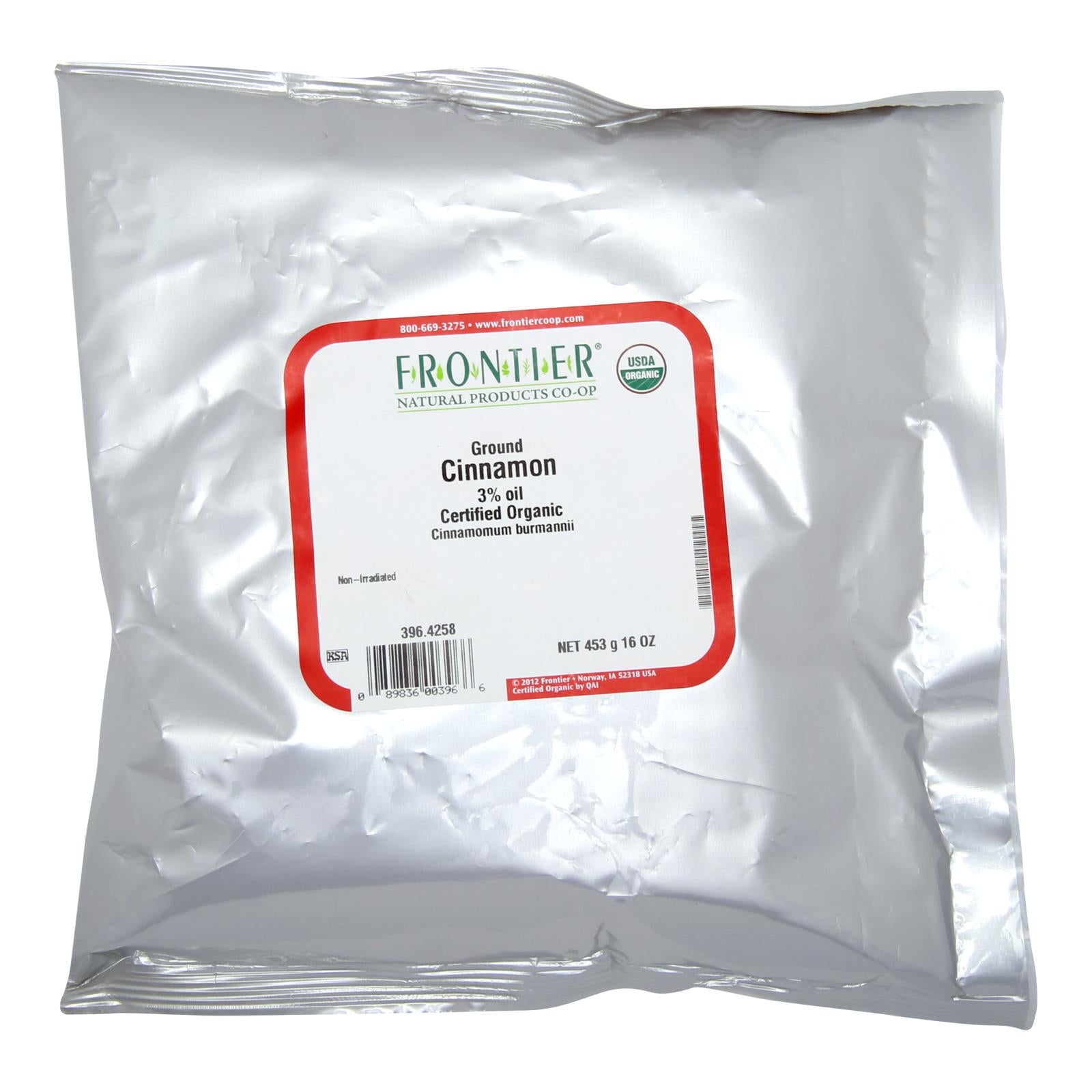 Frontier Herb Cinnamon Organic Ground Korintje A Grade - Single Bulk Item - 1lb - GreatEagleInc