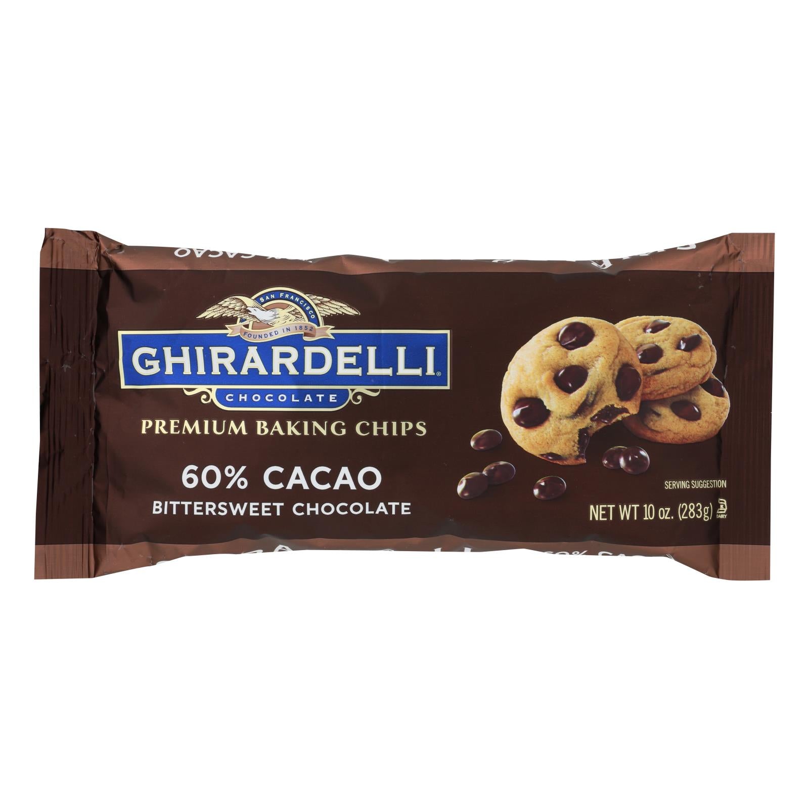 Ghirardelli Cacao Bittersweet - Chocolate Baking Chips - Case Of 12 - 10 Oz. Default Title