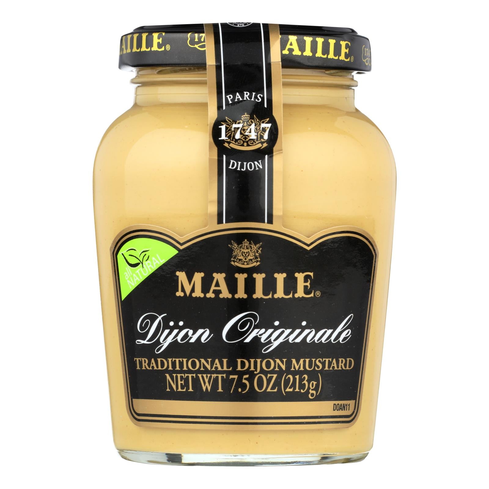Maille Mustard - Dijon - Origale - Natural - Traditional - 7.5 Oz - Case Of 6 - GreatEagleInc
