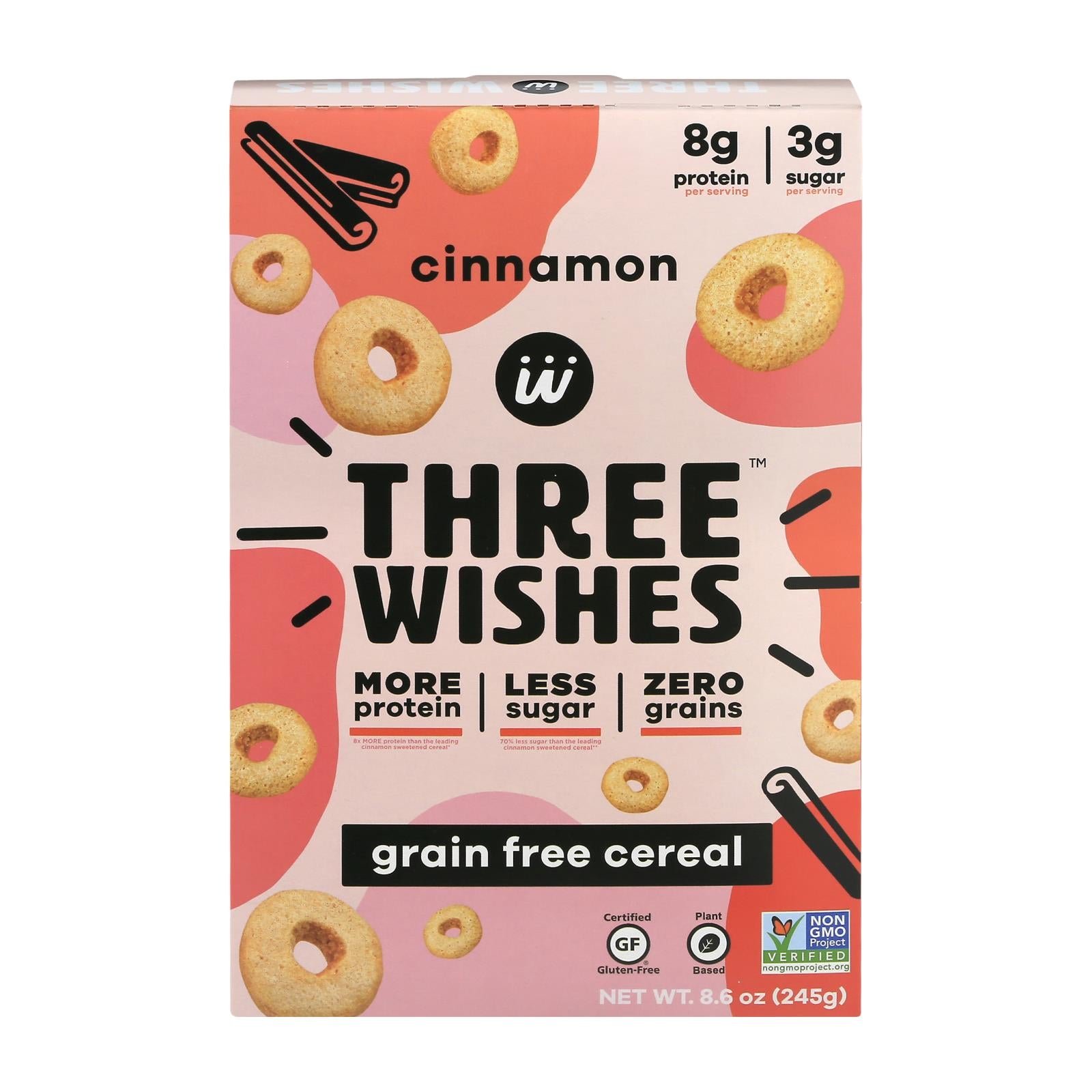 Three Wishes - Cereal Cinnamon Gluten Free - Case Of 6-8.6 Oz - GreatEagleInc