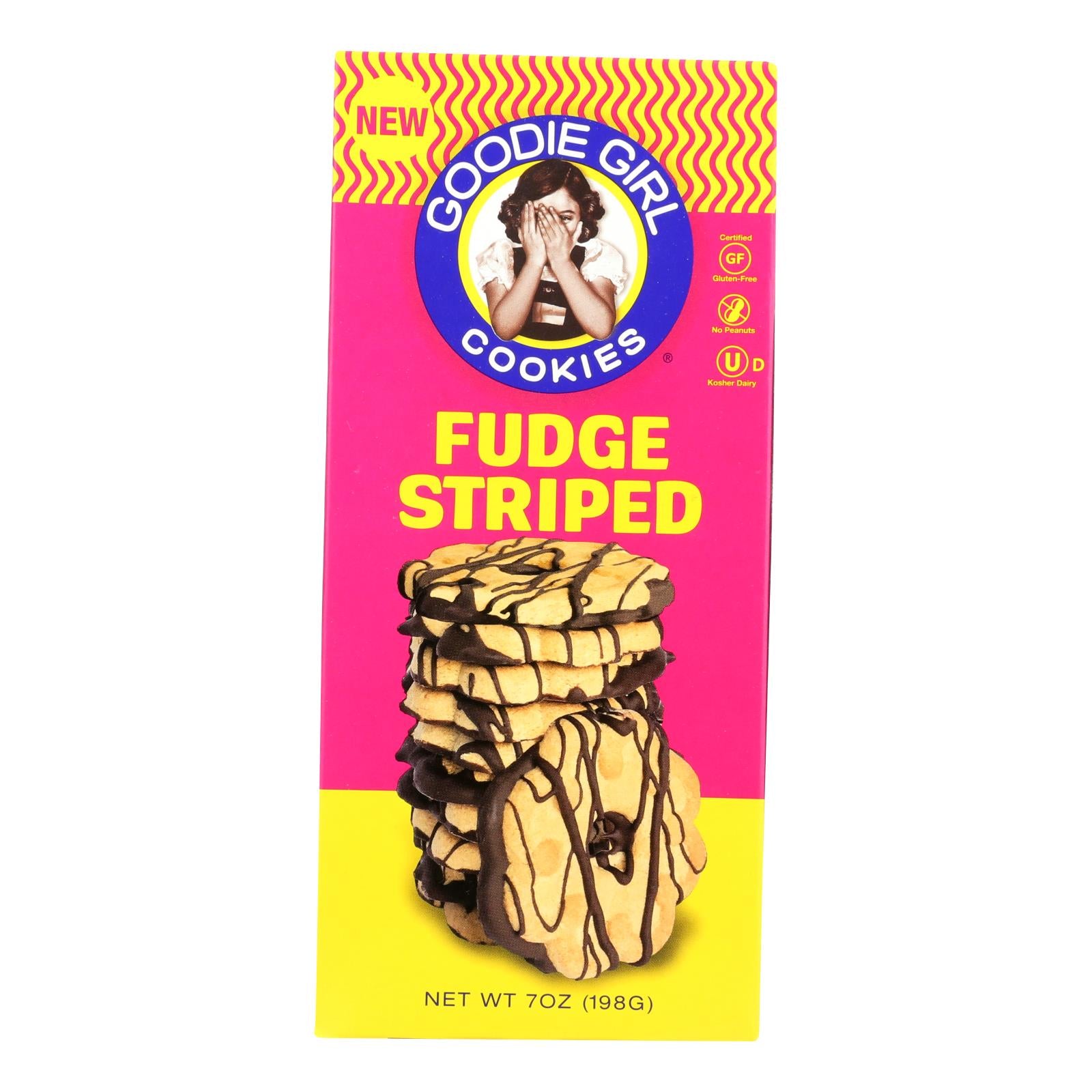 Goodie Girl Cookies - Cookies - Fudge Striped - Case Of 6 - 7 Oz. - GreatEagleInc
