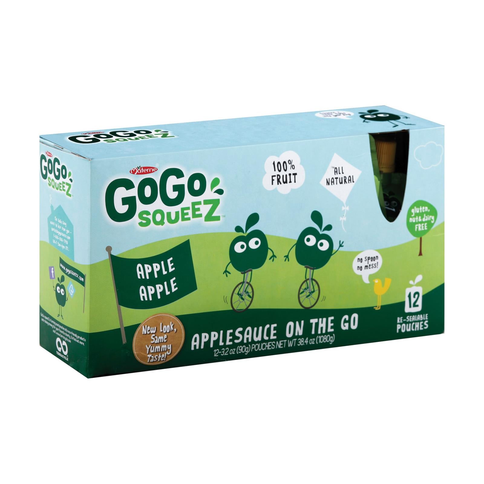 Gogo Squeeze Organic Applesauce - Apple - Case Of 6 - 3.2 Oz. - GreatEagleInc