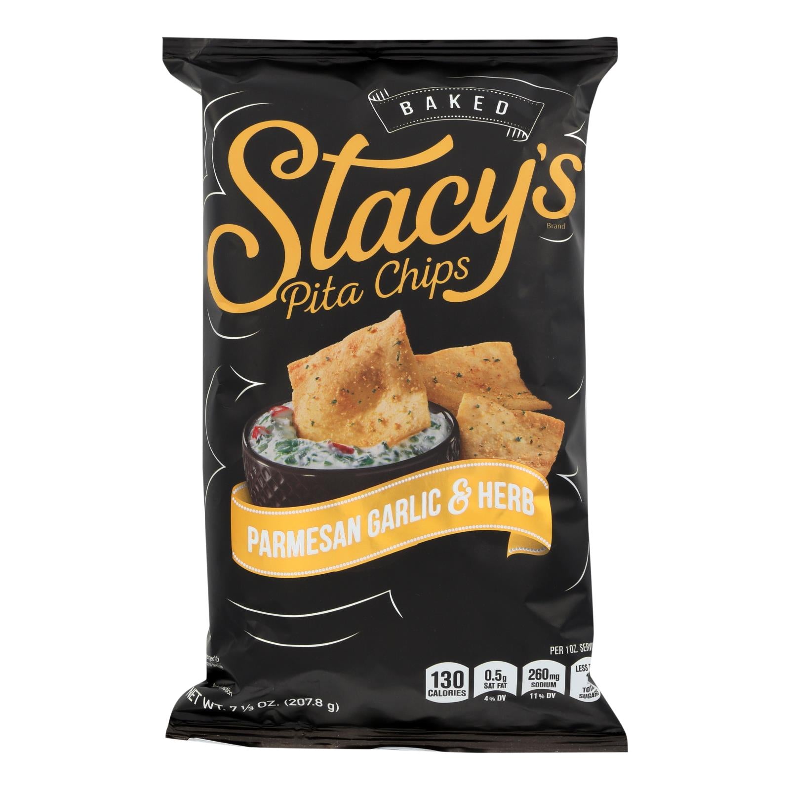 Stacy's Pita Chips Parmesan Garlic And Herb Pita Chips - Parmesan Garlic - Case Of 12 - 7.33 Oz. - Eco-Friendly Home &…