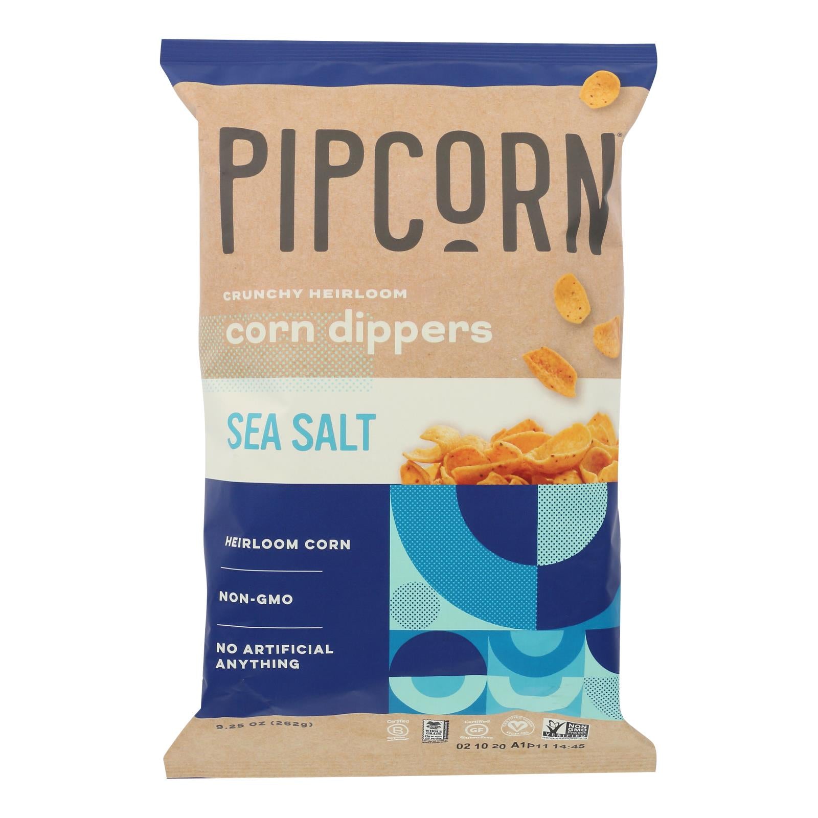 Pipcorn - Chps Corn Dippers Sea Salt - Case Of 12 - 9.25 Oz - GreatEagleInc
