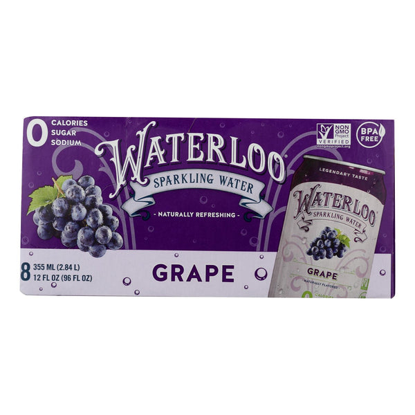 Waterloo - Sparkling Water Grape - Case Of 3 - 8/12 Fz - GreatEagleInc