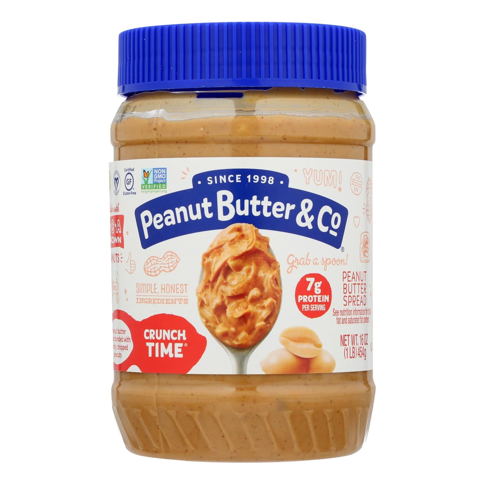 Peanut Butter And Co Peanut Butter - Crunch Time - Case Of 6 - 16 Oz. - GreatEagleInc