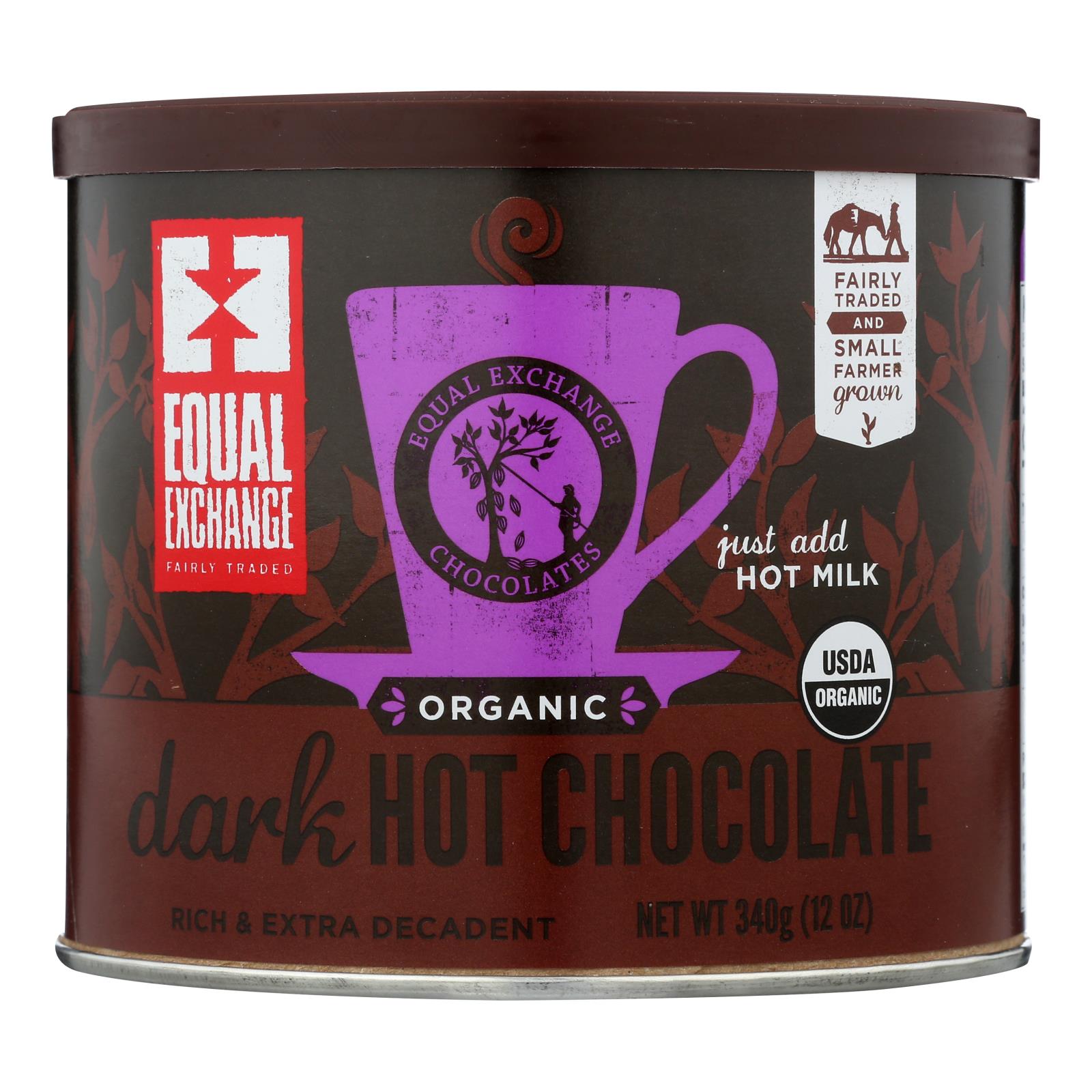 Equal Exchange Hot Chocolate - Organic - Dark - Case Of 6 - 12 Oz - Eco-Friendly Home & Grocery