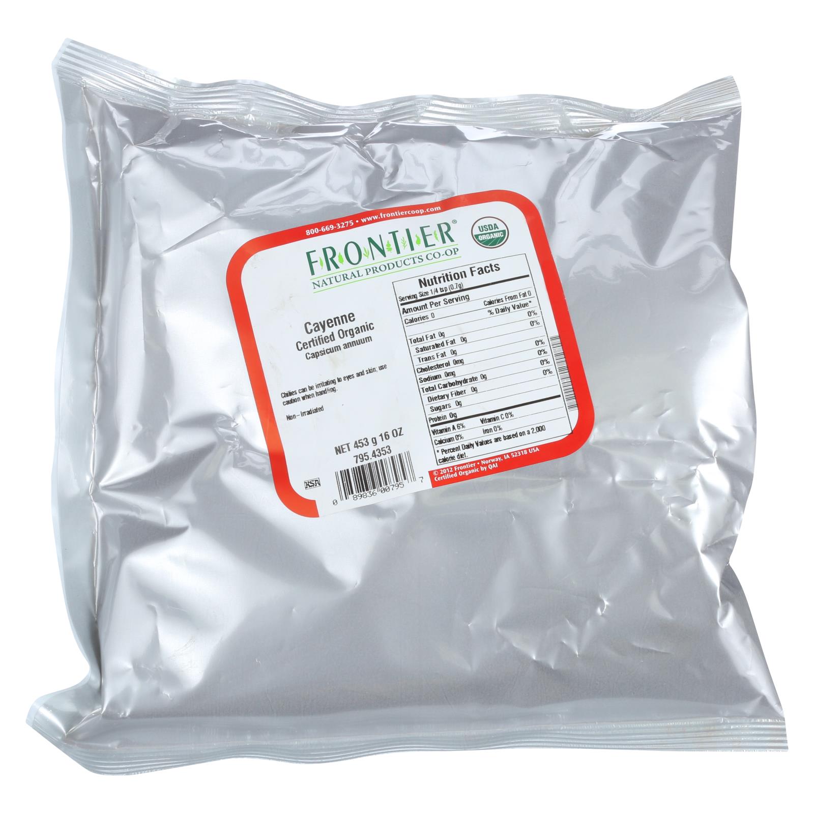 Frontier Herb Cayenne Chili Powder Organic Ground 30000 Hu - Single Bulk Item - 1lb - Eco-Friendly Home & Grocery
