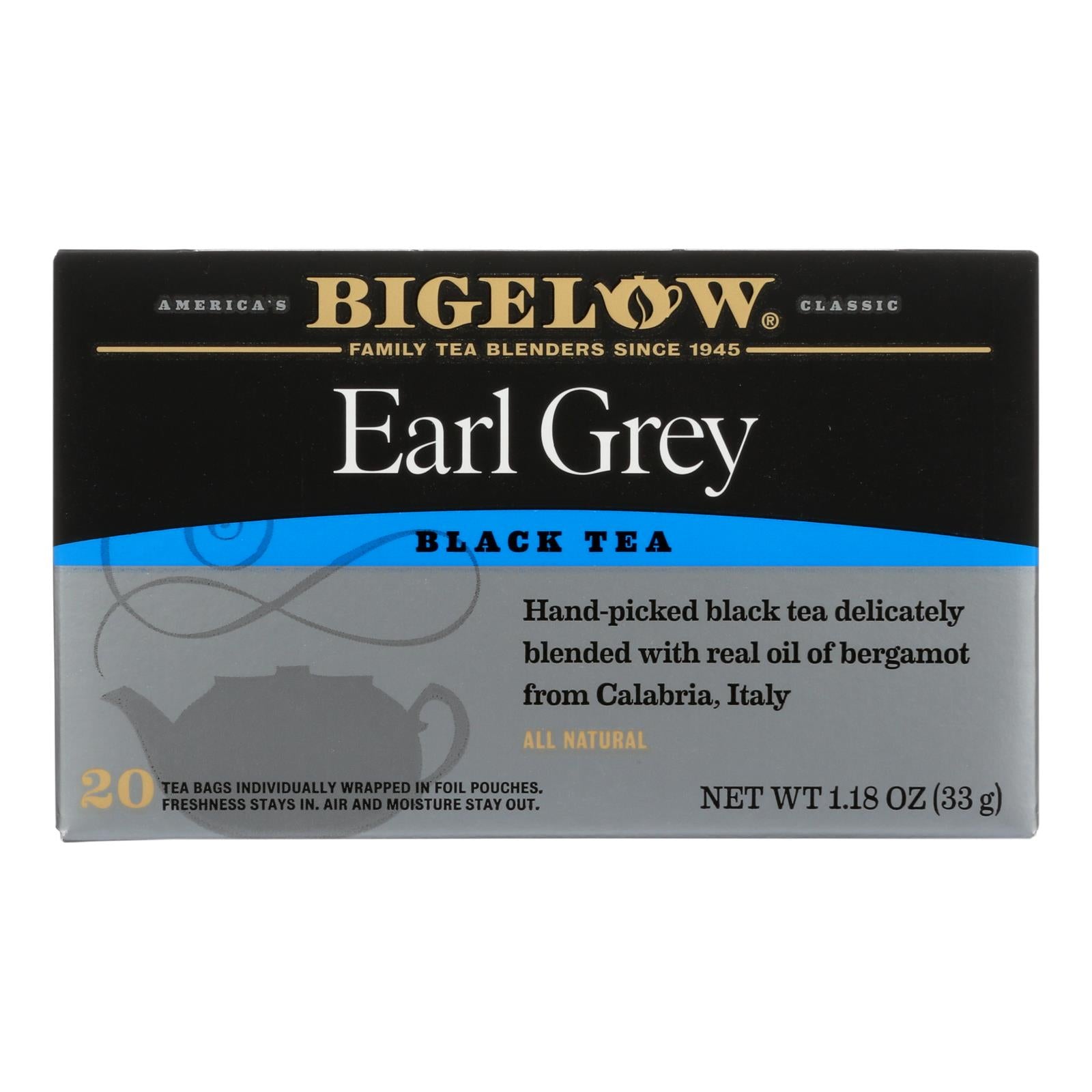 Bigelow Tea Earl Grey Black Tea - Case Of 6 - 20 Bags - GreatEagleInc