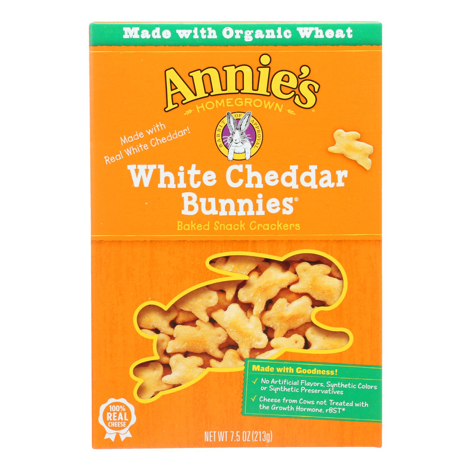 Annie's Homegrown - Crcker  Wht Chd Bunny - Case Of 12-7.5 Oz. - GreatEagleInc