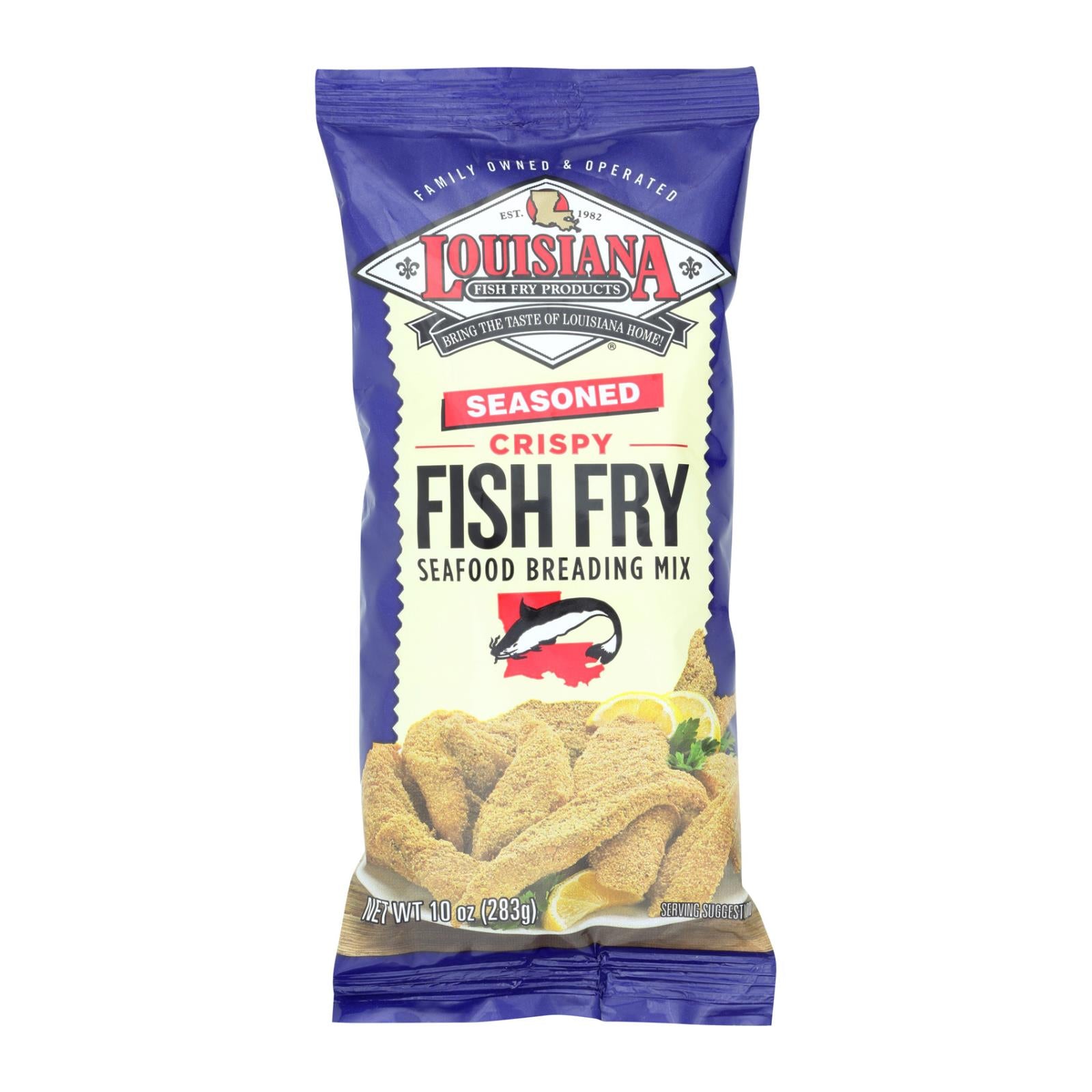 La Fish Fry Seasoned Crispy - Breading Mix - Case Of 12 - 10 Oz. - Eco-Friendly Home & Grocery