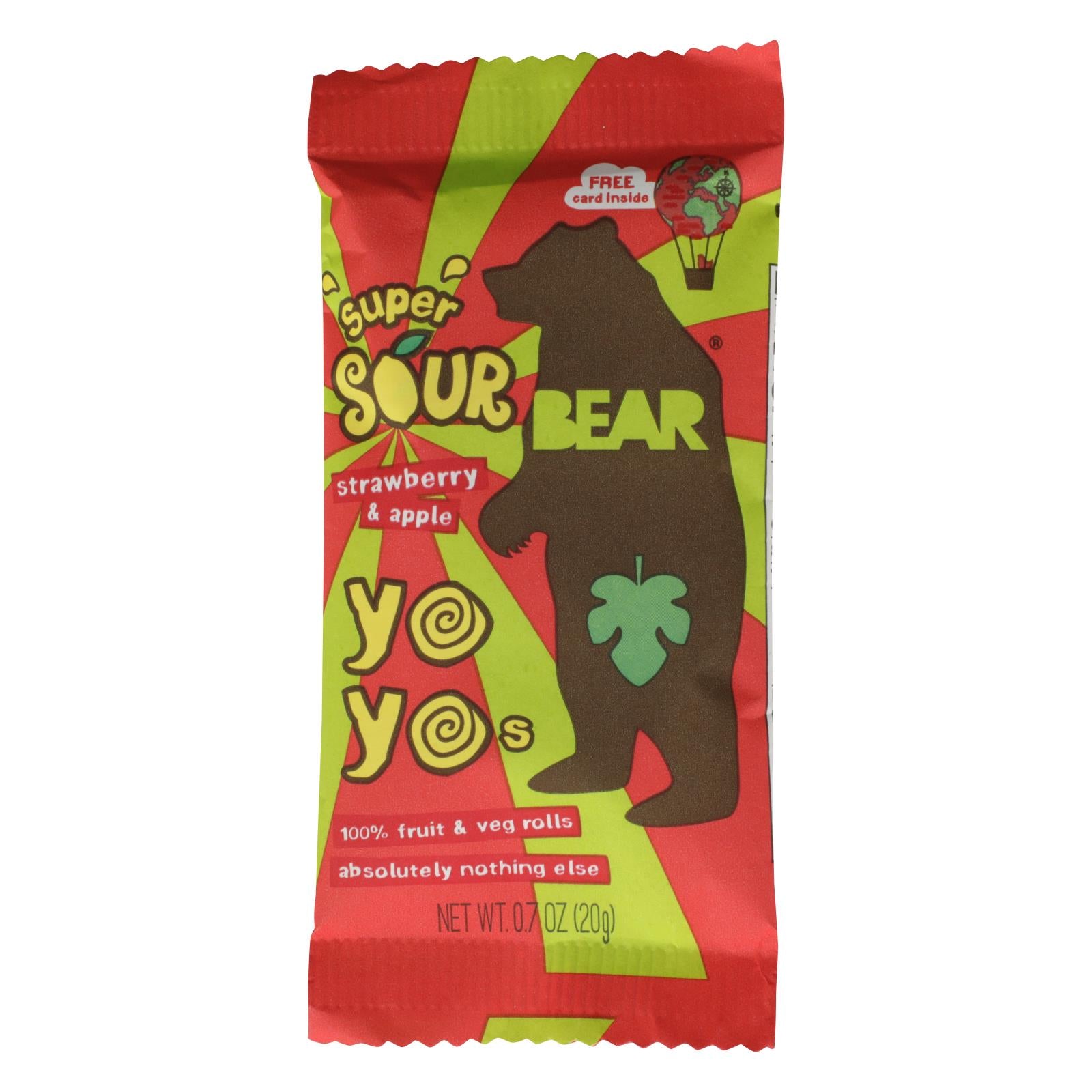 Bear - Real Fruit Yoyo Straw Apple - Case Of 6 - 3.5 Oz - Home & Garden