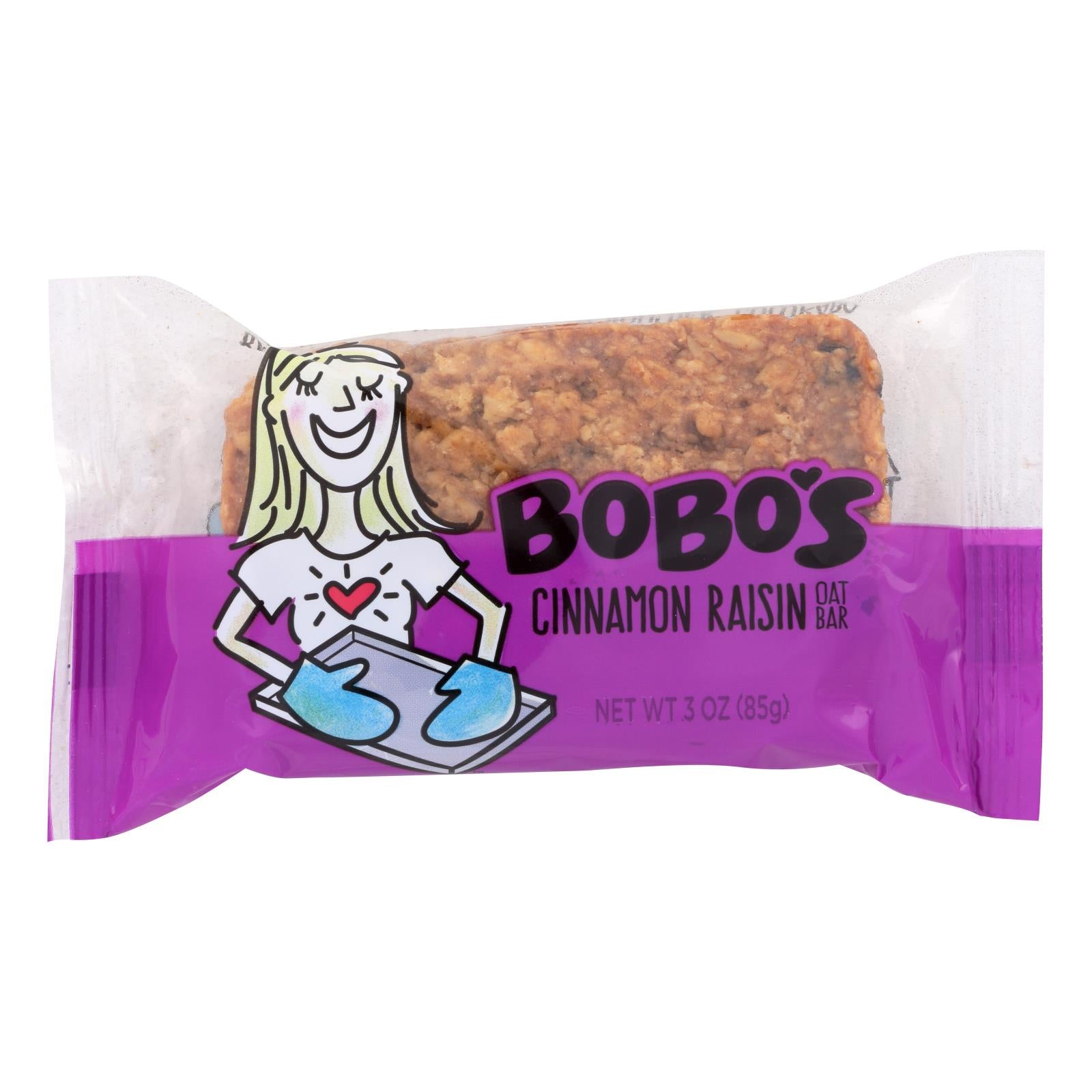 Bobo's Oat Bars - All Natural - Cinnamon Raisin - 3 Oz Bars - Case Of 12 - GreatEagleInc