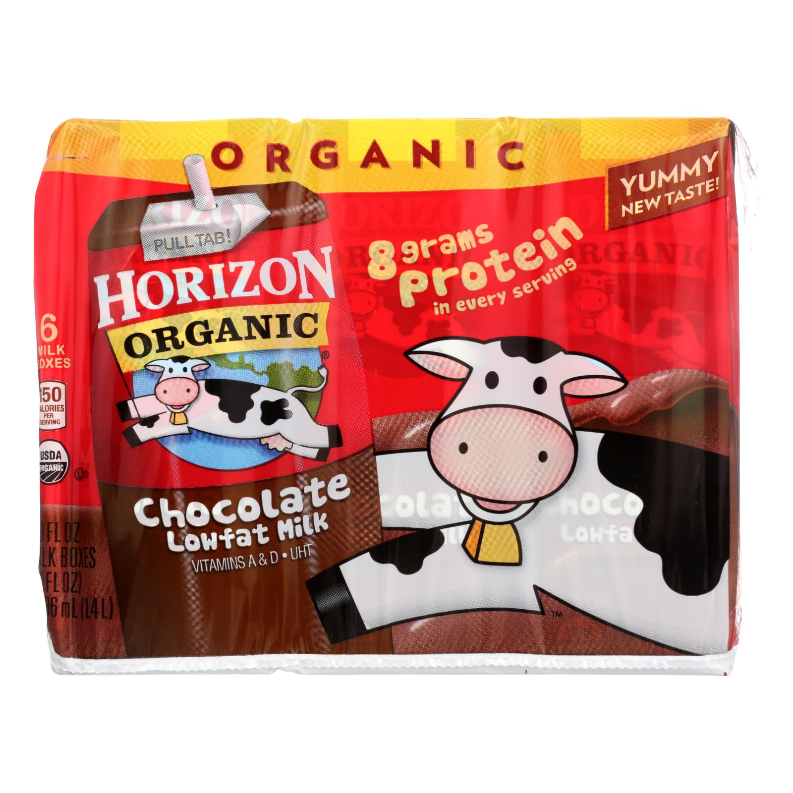 Horizon Organic Dairy Milk - Organic - 1 Percent - Lowfat - Box - Chocolate - 6/8 Oz - Case Of 3 - GreatEagleInc