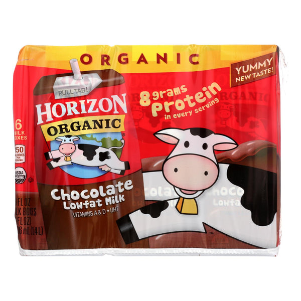 Horizon Organic Dairy Milk - Organic - 1 Percent - Lowfat - Box - Chocolate - 6/8 Oz - Case Of 3 - GreatEagleInc