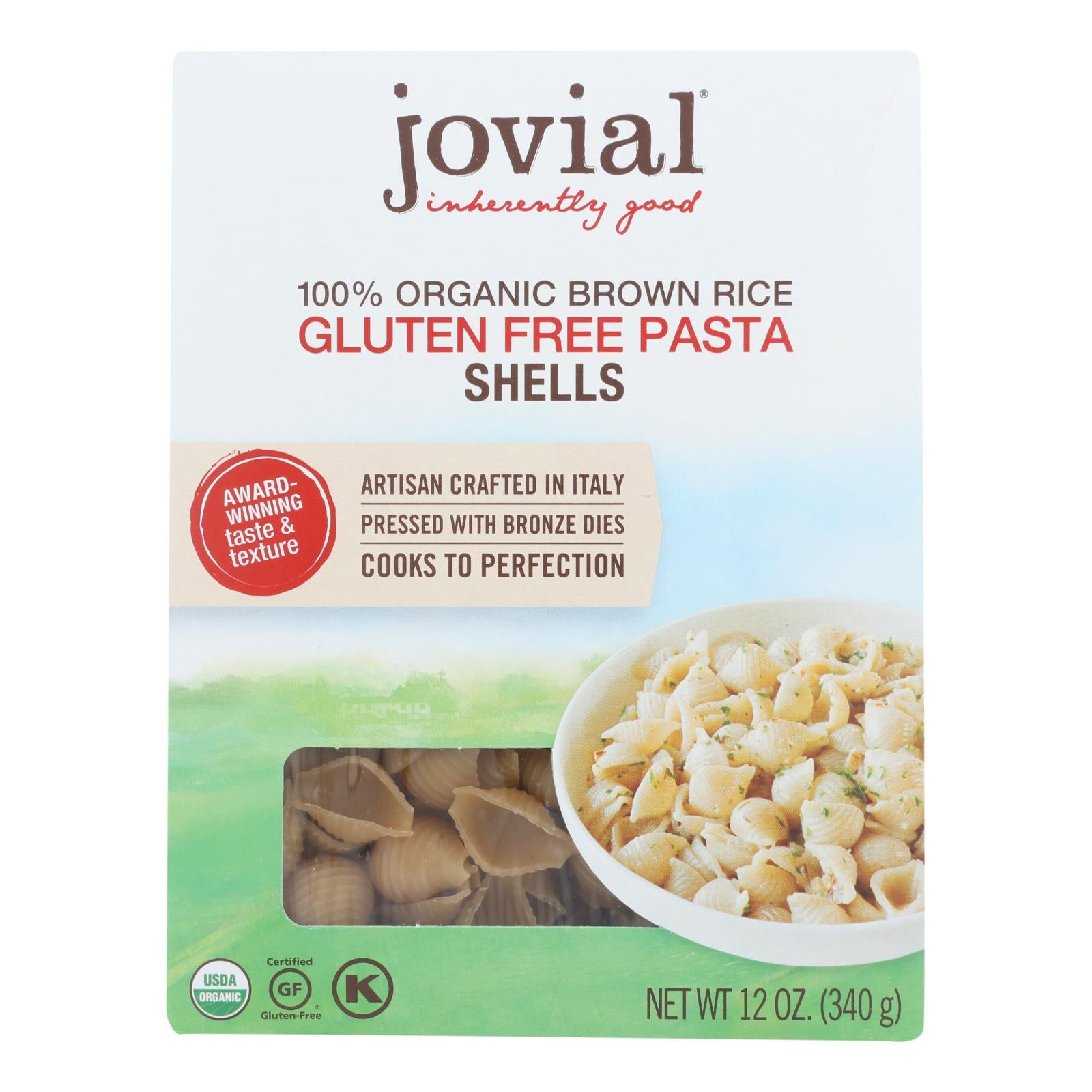 Jovial - Organic Brown Rice Pasta - Shells - Case Of 12 - 12 Oz. - GreatEagleInc
