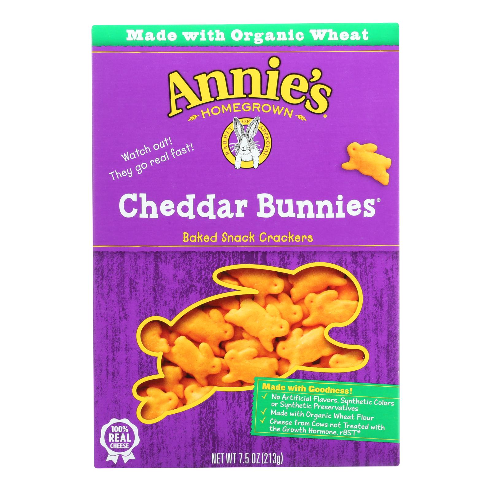 Annie's Homegrown - Snack Crackr  Ched Bun - Case Of 12-7.5 Oz. - GreatEagleInc