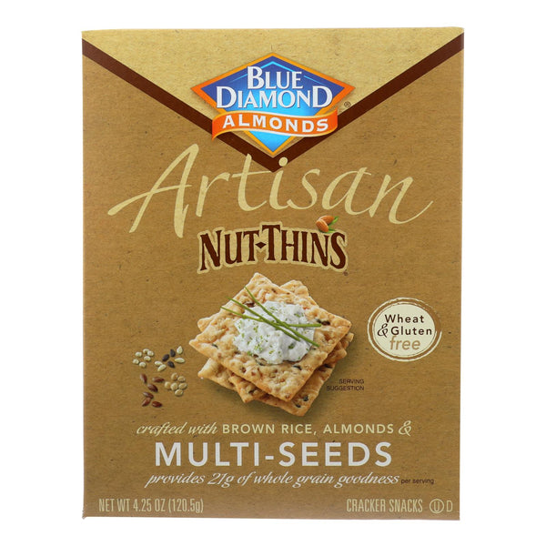 Blue Diamond - Artesion Nut Thins - Multi Seed - Case Of 12 - 4.25 Oz. - GreatEagleInc