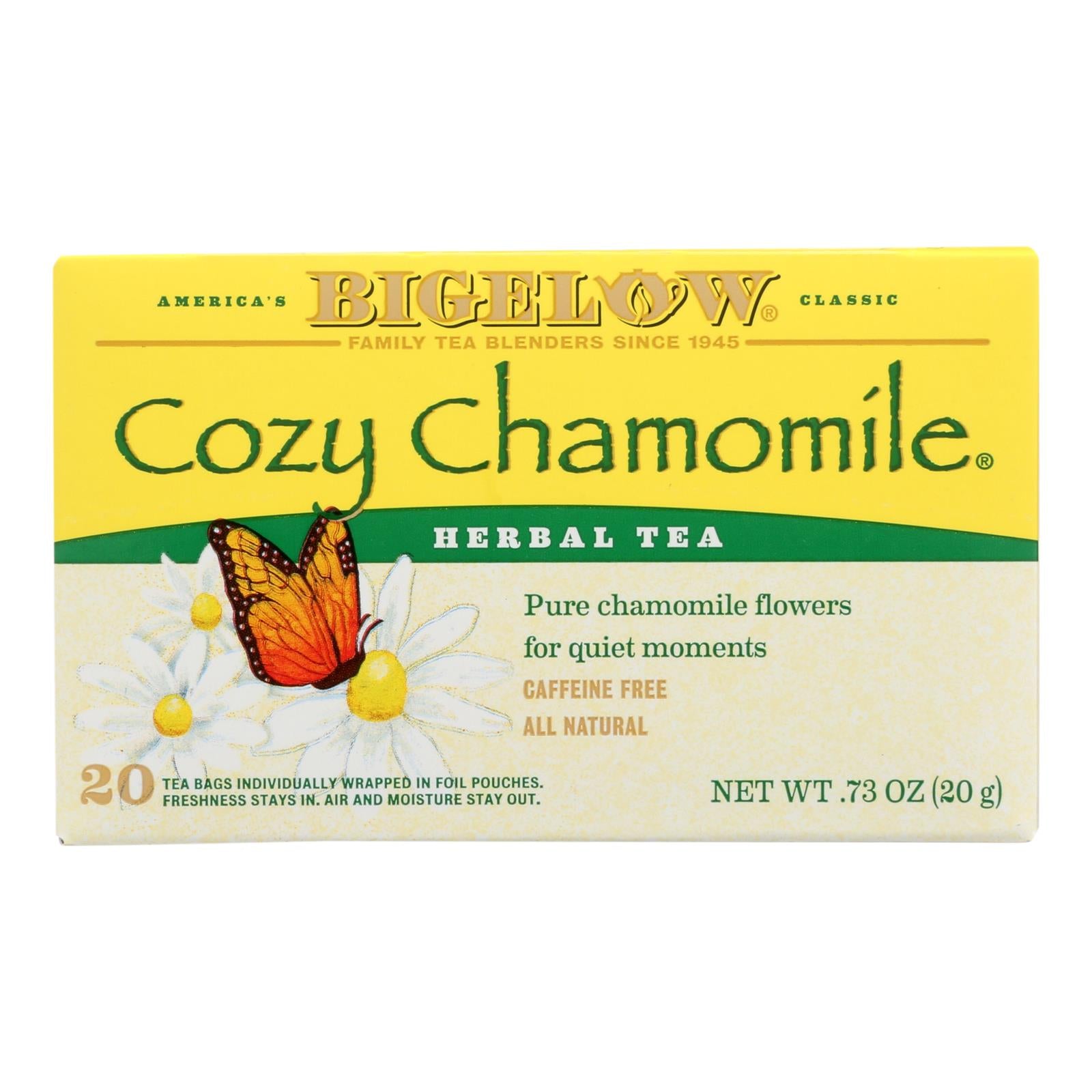 Bigelow Tea Herbal Tea - Cozy Chamomile - Case Of 6 - 20 Bag - GreatEagleInc