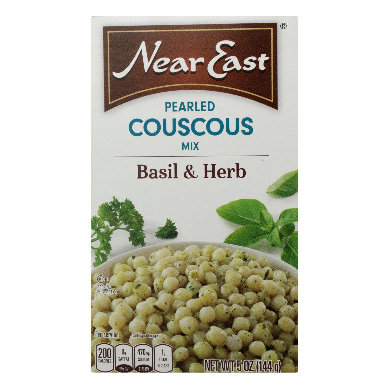 Near East Couscous Mix - Pearl Basil And Herb - Case Of 12 - 5 Oz. - GreatEagleInc