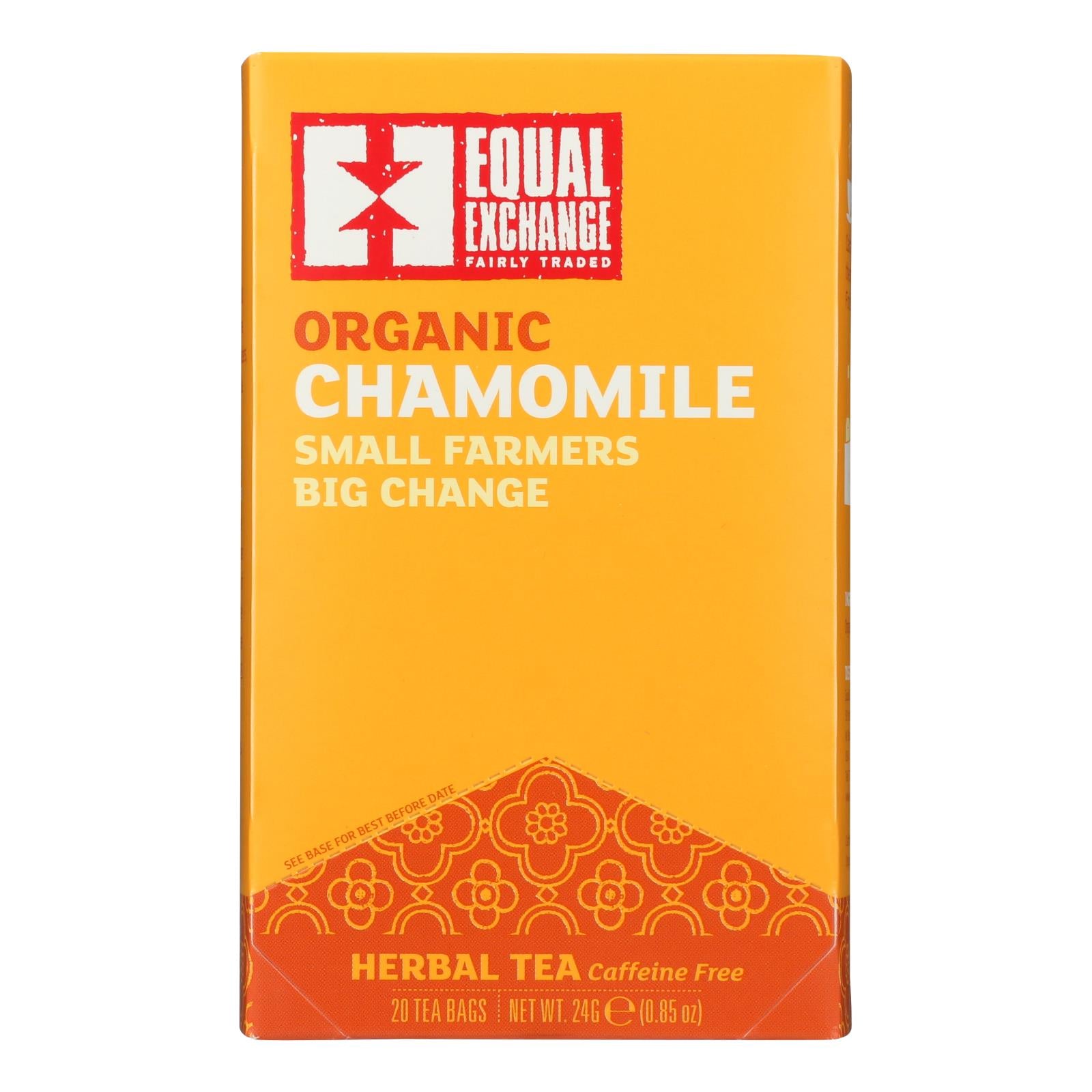 Equal Exchange Organic Chamomile Tea - Chamomile Tea - Case Of 6 - 20 Bags - GreatEagleInc