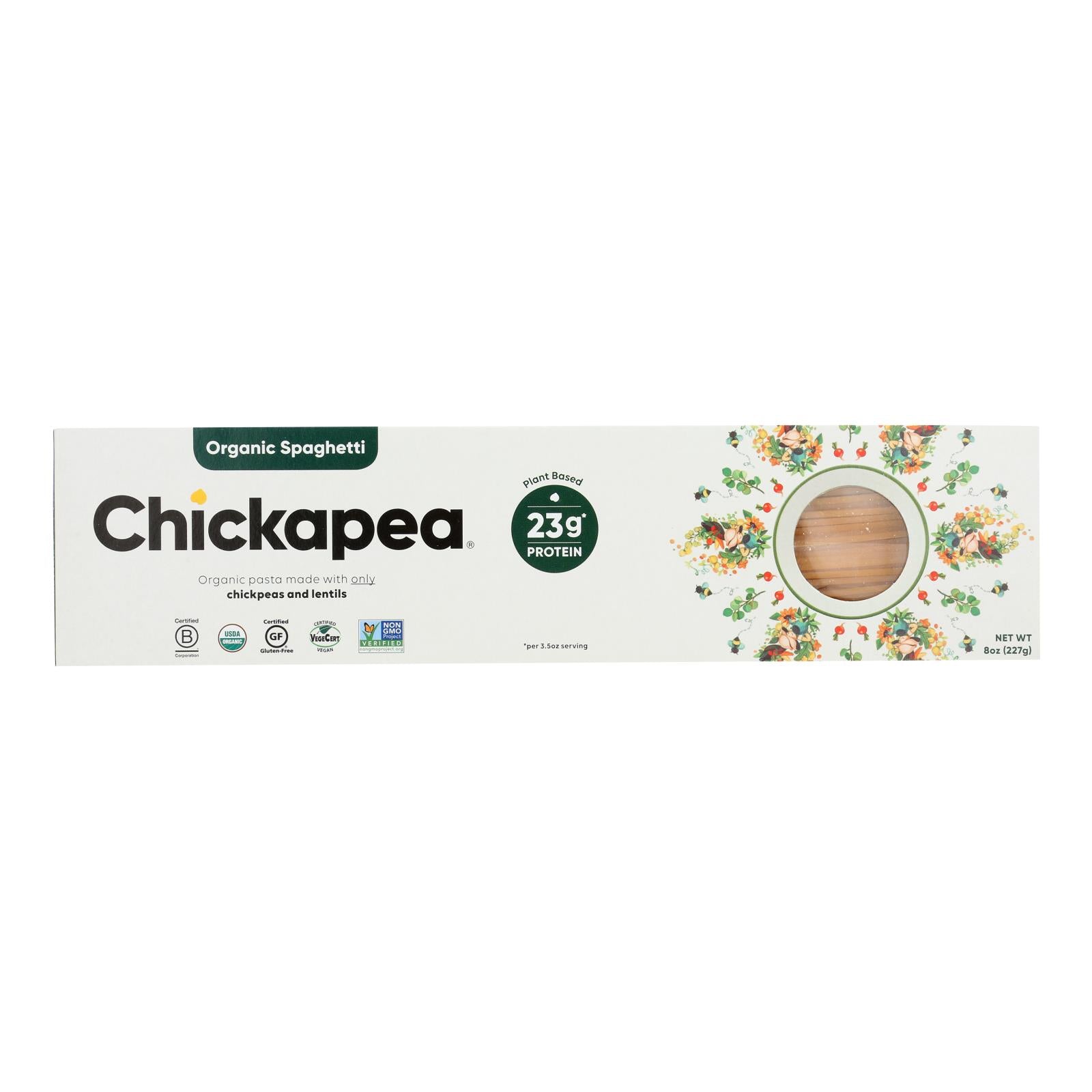 Chickapea Pasta - Pasta Organic Spaghetti - Case Of 6 - 8 Oz - GreatEagleInc