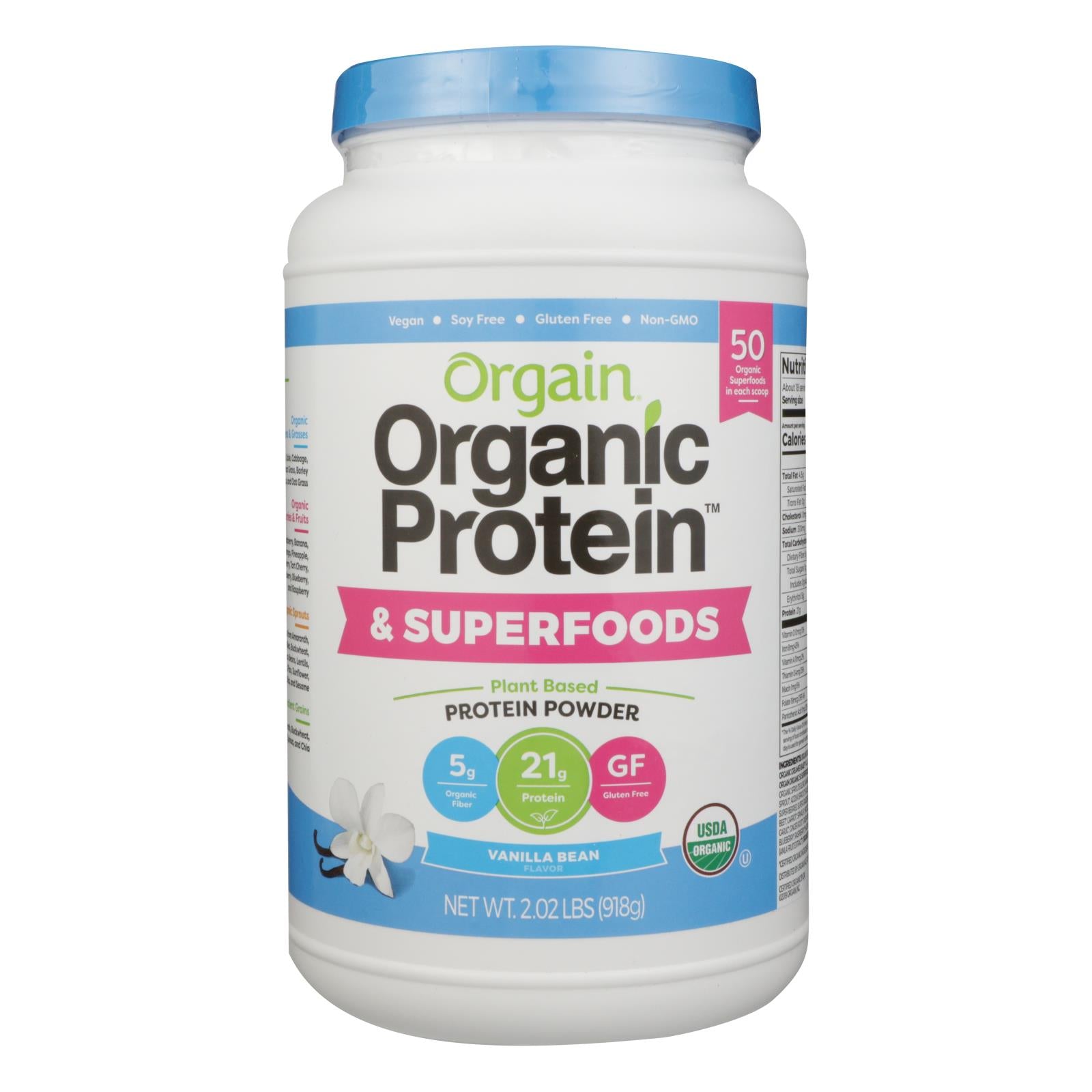 Orgain - Protein Powder Plnt Vanilla - 1 Each - 2.02 Lb - Home & Garden
