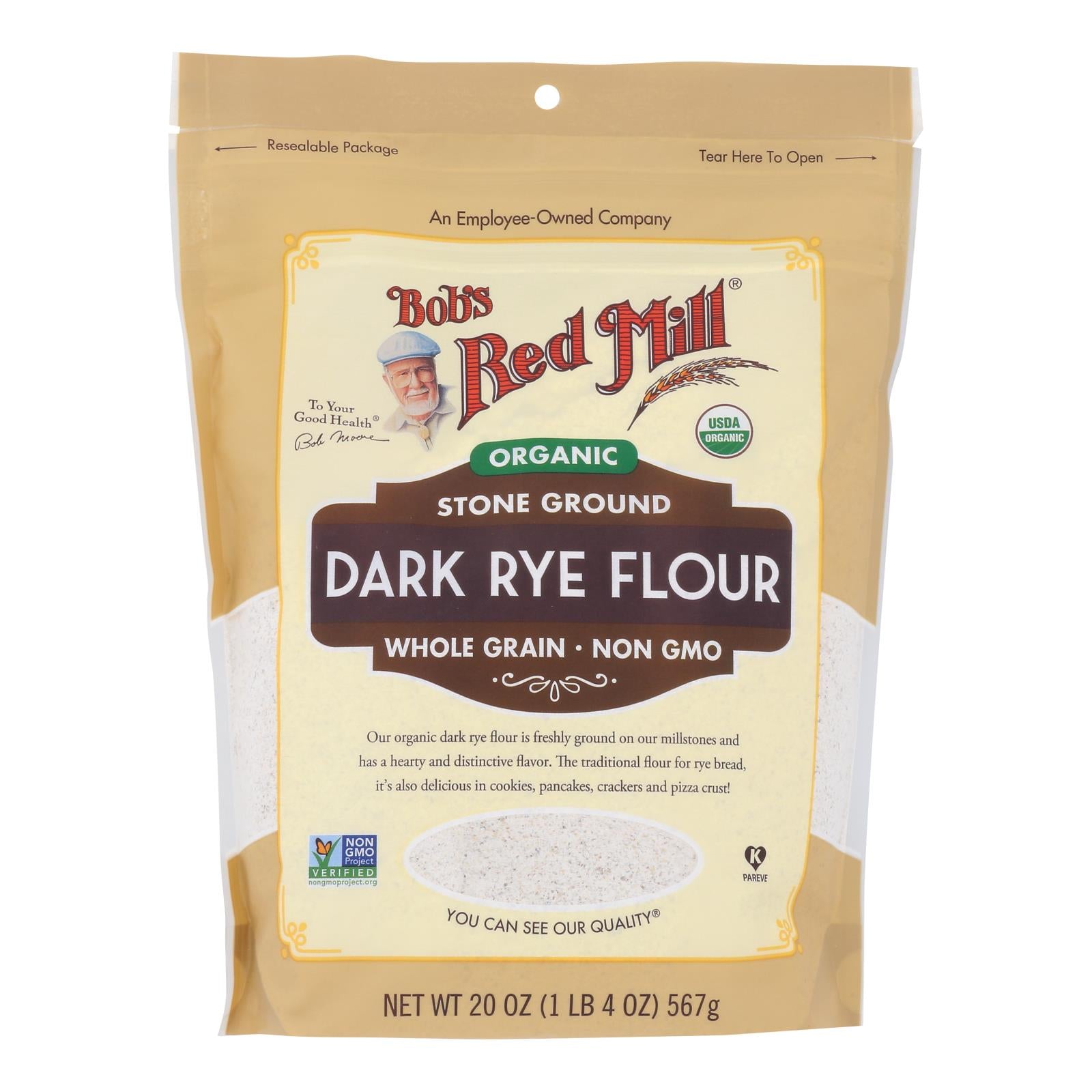 Bob's Red Mill - Rye Dark - Case Of 4 - 20 Oz - GreatEagleInc