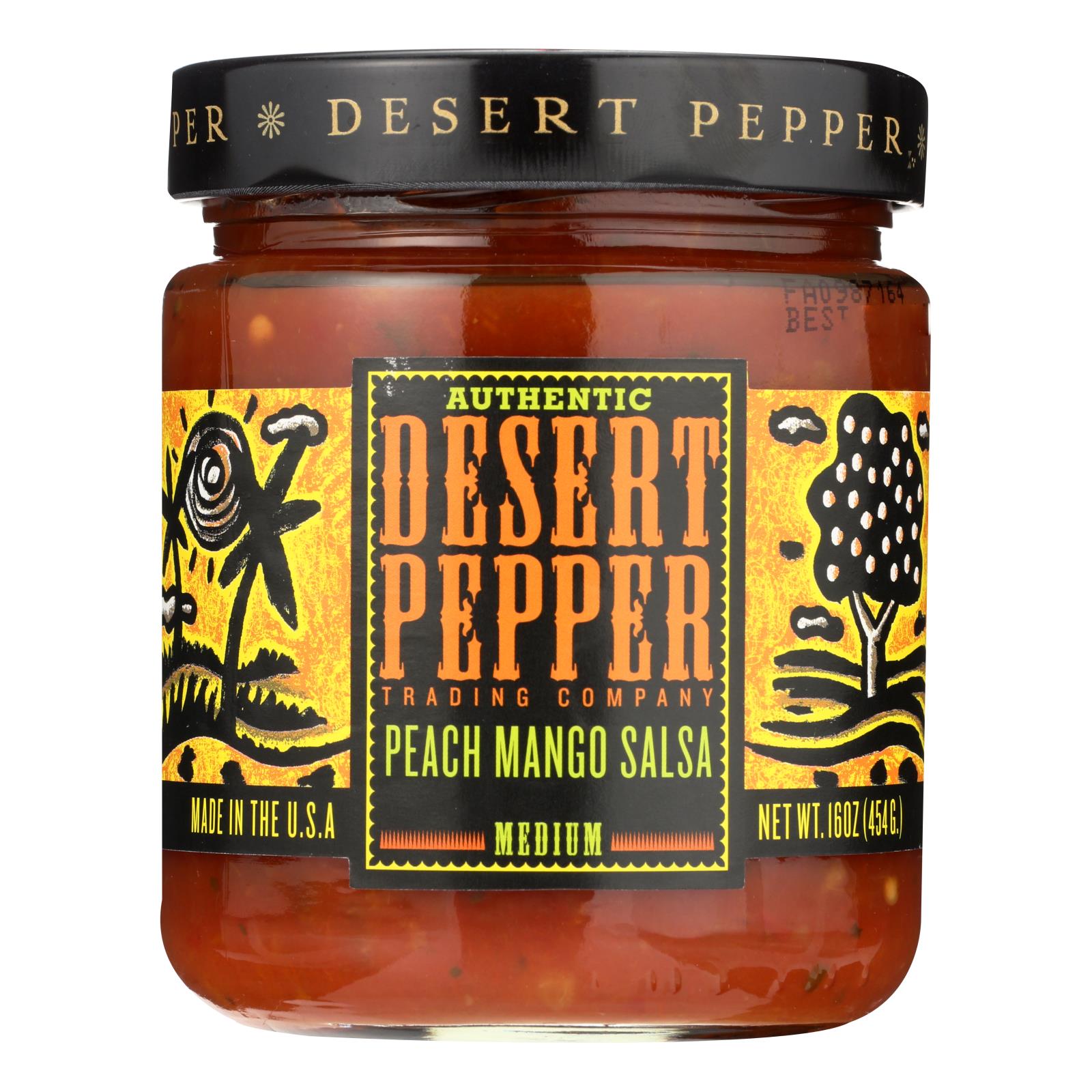 Desert Pepper Trading - Medium Hot Peach Mango Salsa - Case Of 6 - 16 Oz. - GreatEagleInc