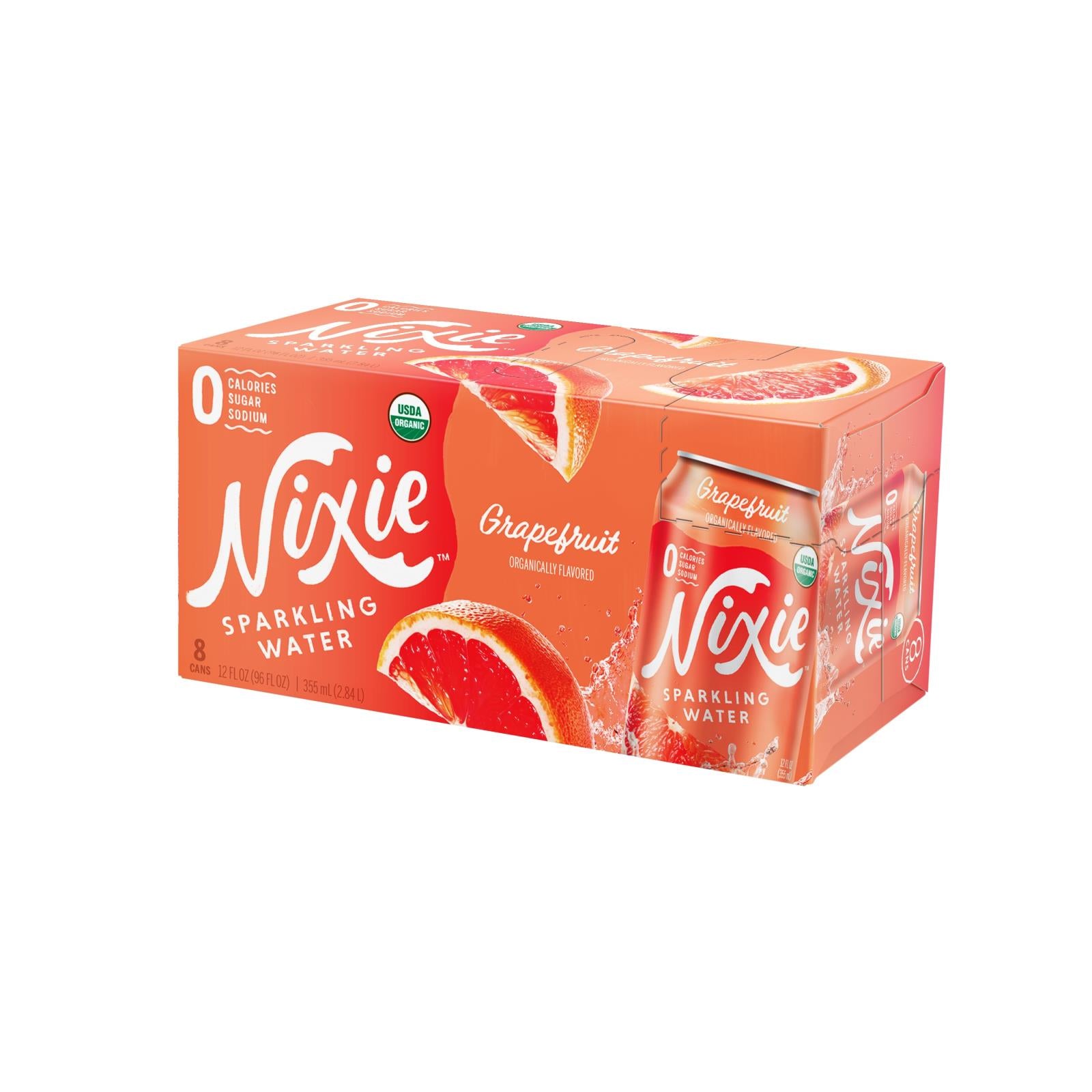 Nixie Sparkling Water - Sparkling Water Grapefruit - Case Of 3 - 8/12 Fz - GreatEagleInc