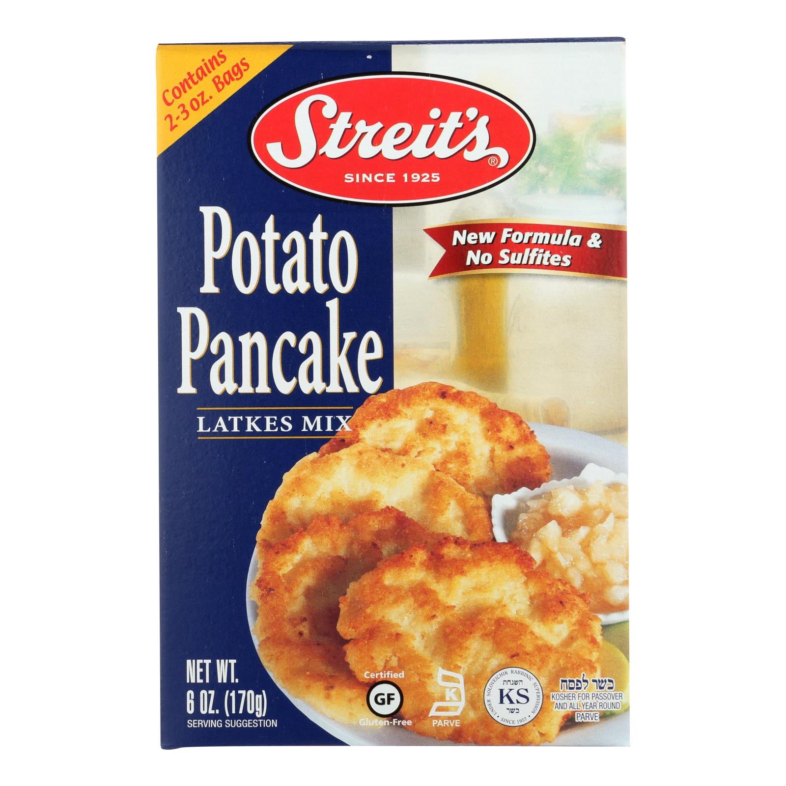 Streit's Pancake Mix - Potato - Case Of 12 - 6 Oz. - Eco-Friendly Home & Grocery