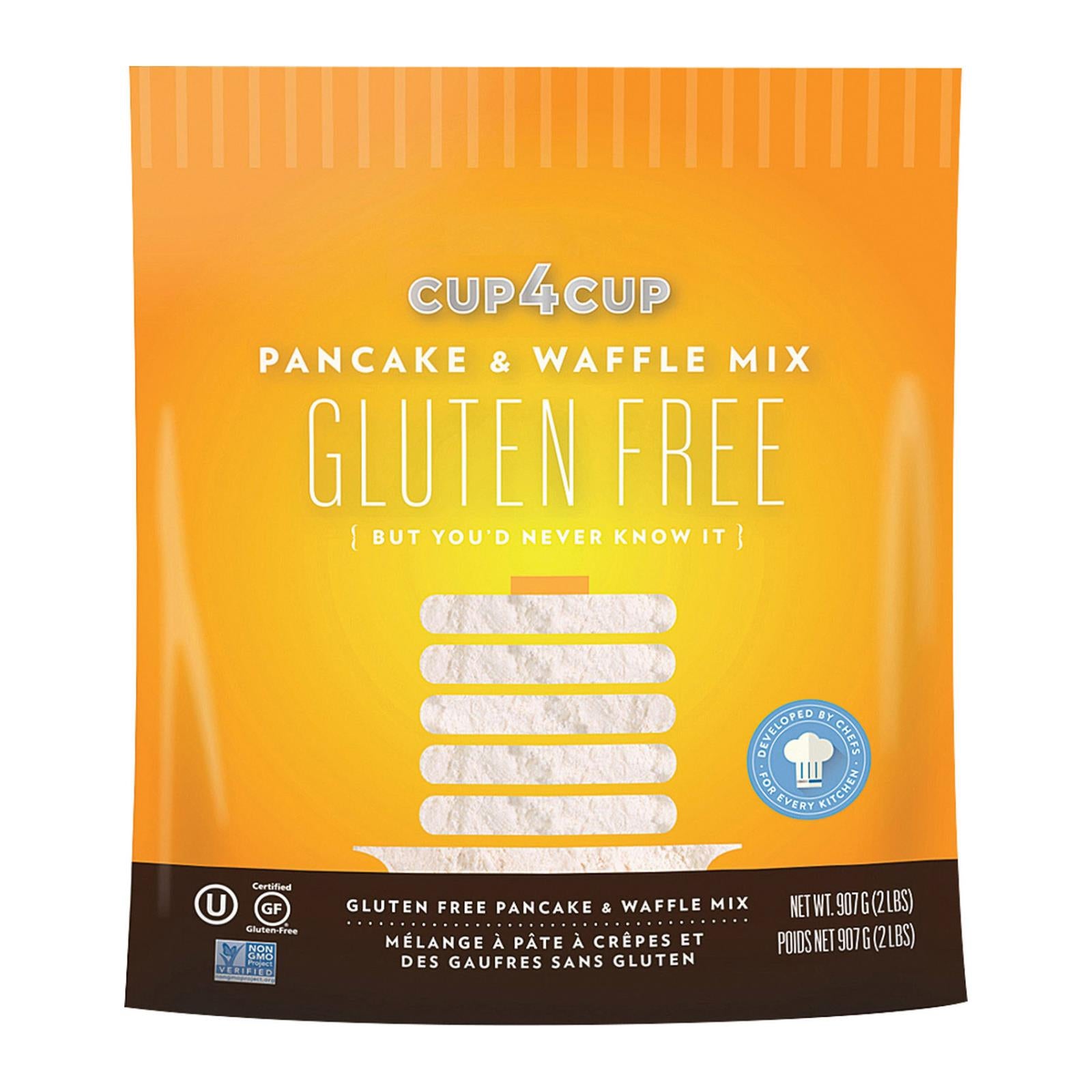 Cup 4 Cup - Gluten Free Baking Mix - Pancake & Waffle - Case Of 6 - 2 Lb. - GreatEagleInc