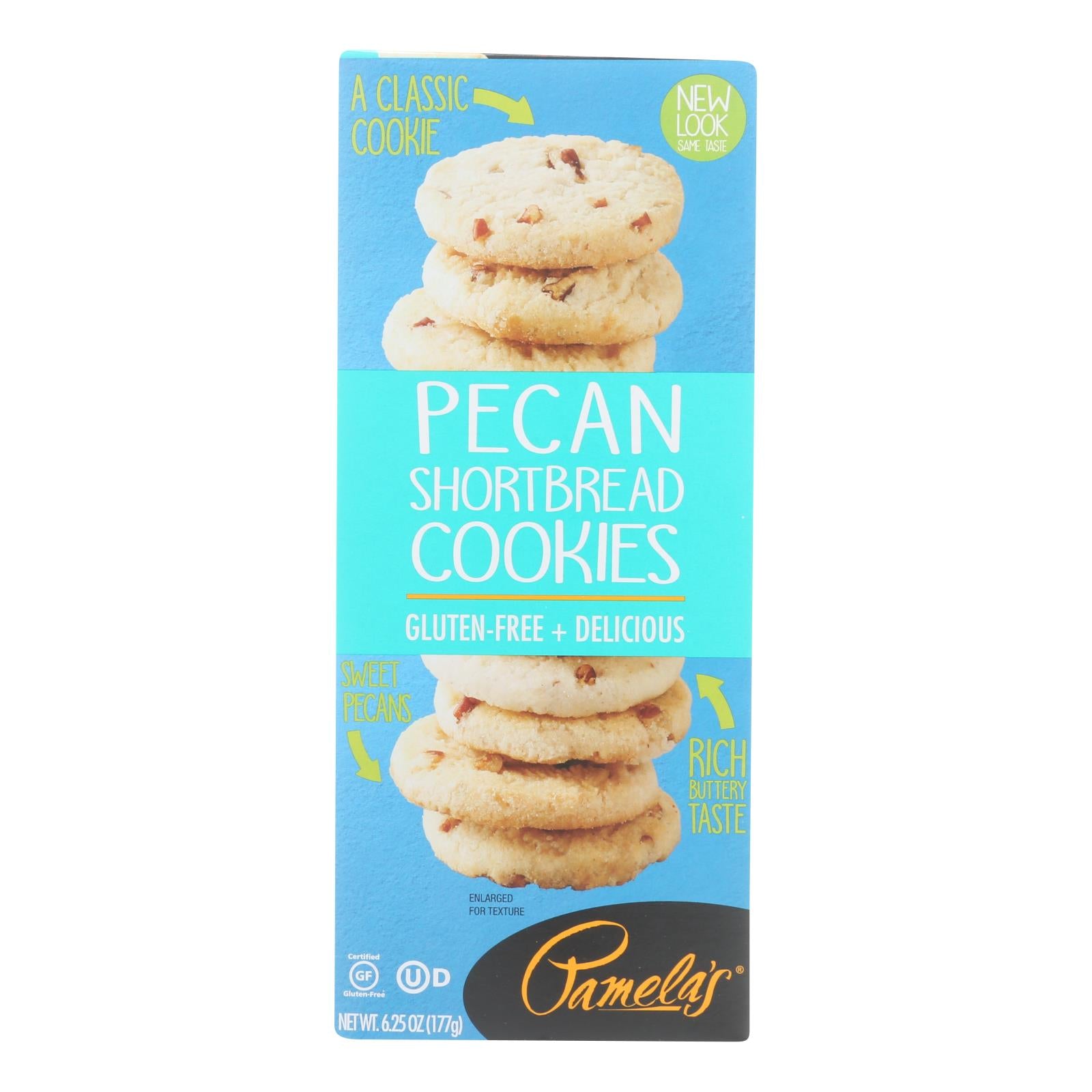 Pamela's Products - Cookies - Pecan Shortbread - Gluten-free - Case Of 6 - 6.25 Oz. - GreatEagleInc