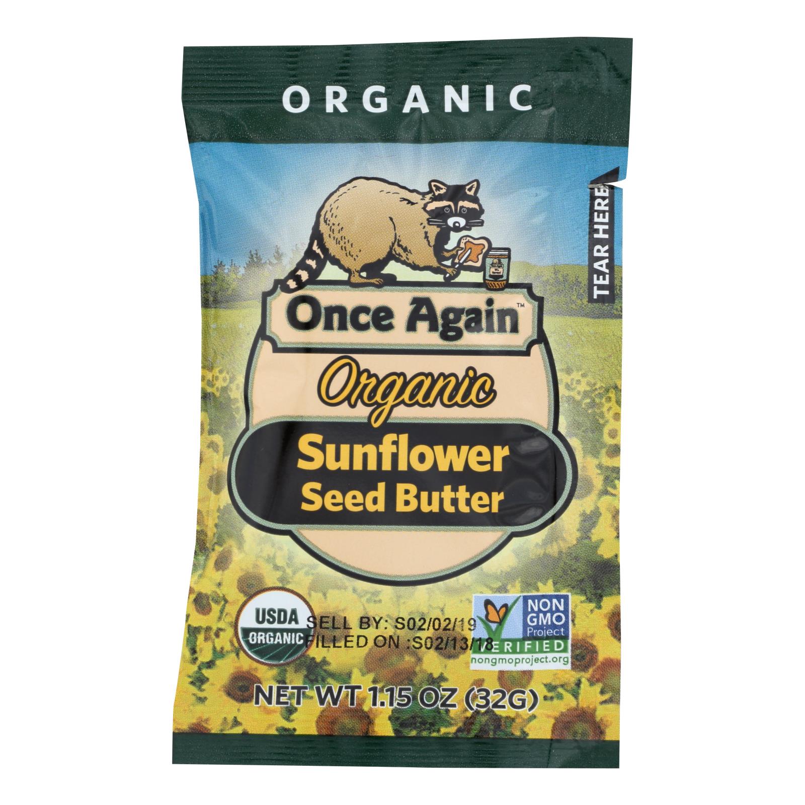 Once Again Organic Sunflower Seed Butter  - Case Of 10 - 1.15 Oz - GreatEagleInc