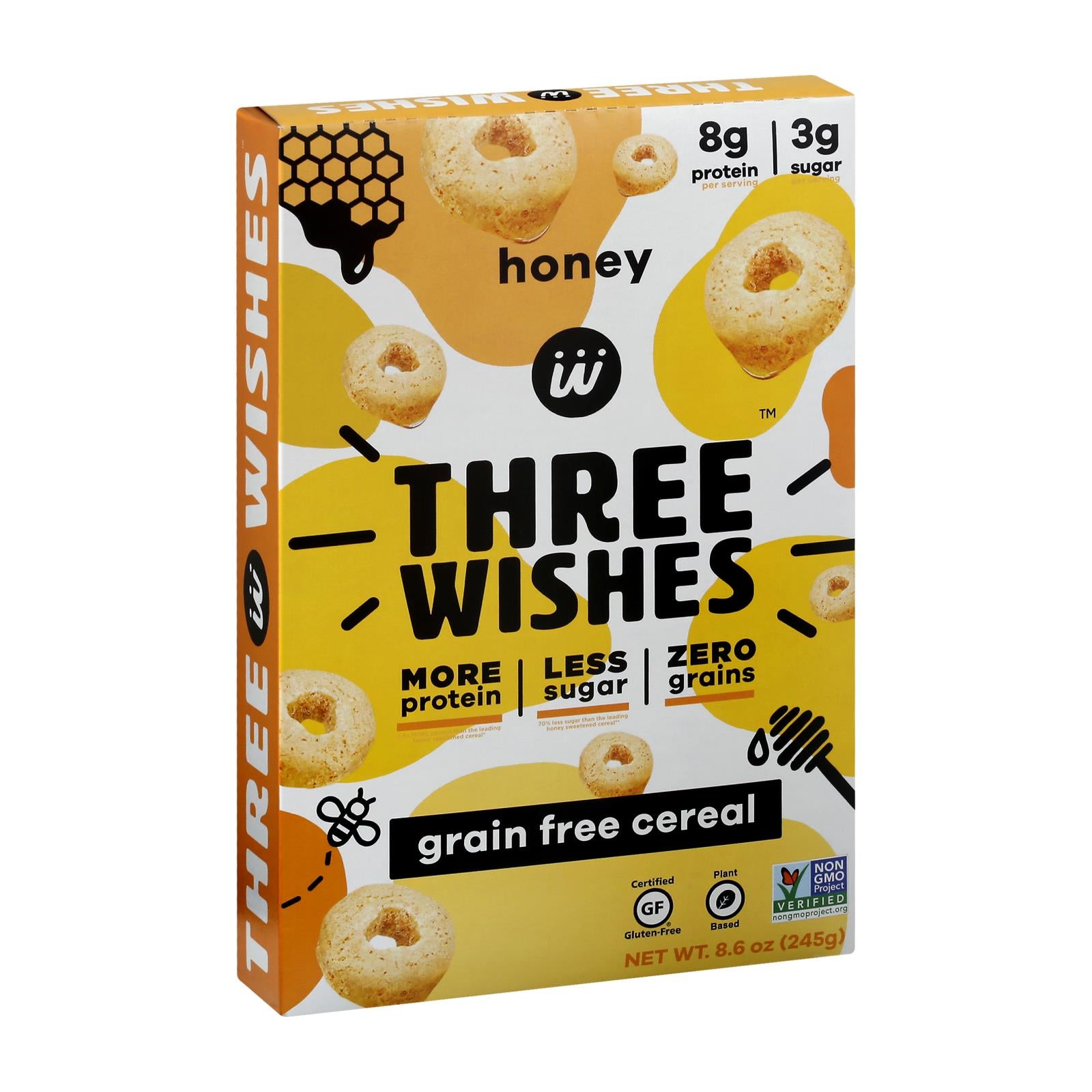Three Wishes - Cereal Honey Gluten Free - Case Of 6-8.6 Oz - GreatEagleInc