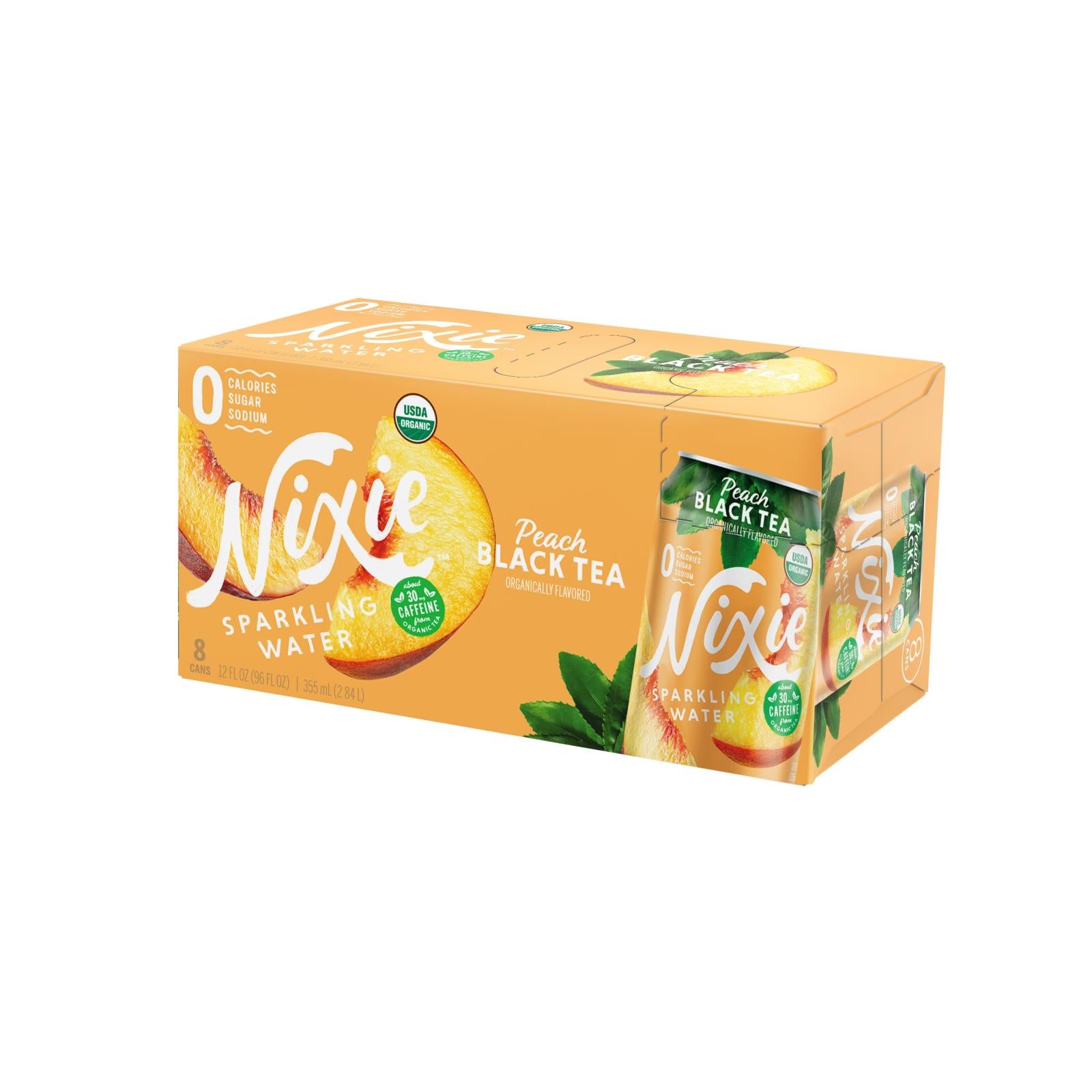 Nixie Sparkling Water - Sparkling Water Peach - Case Of 3 - 8/12 Fz - GreatEagleInc