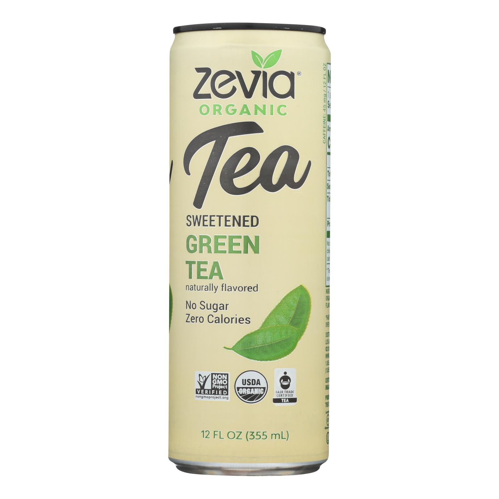 Zevia Sweetened Green Tea - Case Of 12 - 12 Fz - GreatEagleInc