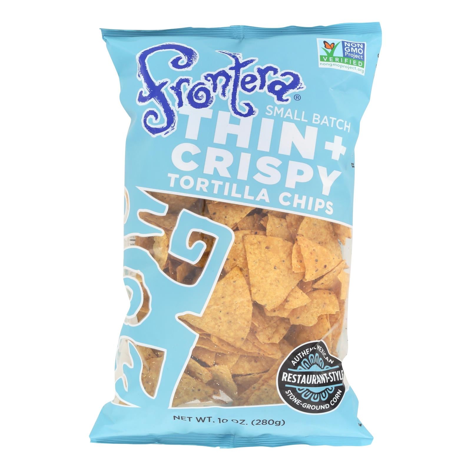 Frontera Foods Thin And Crispy Tortilla Chips - Tortilla Chips - Case Of 12 - 10 Oz. - GreatEagleInc