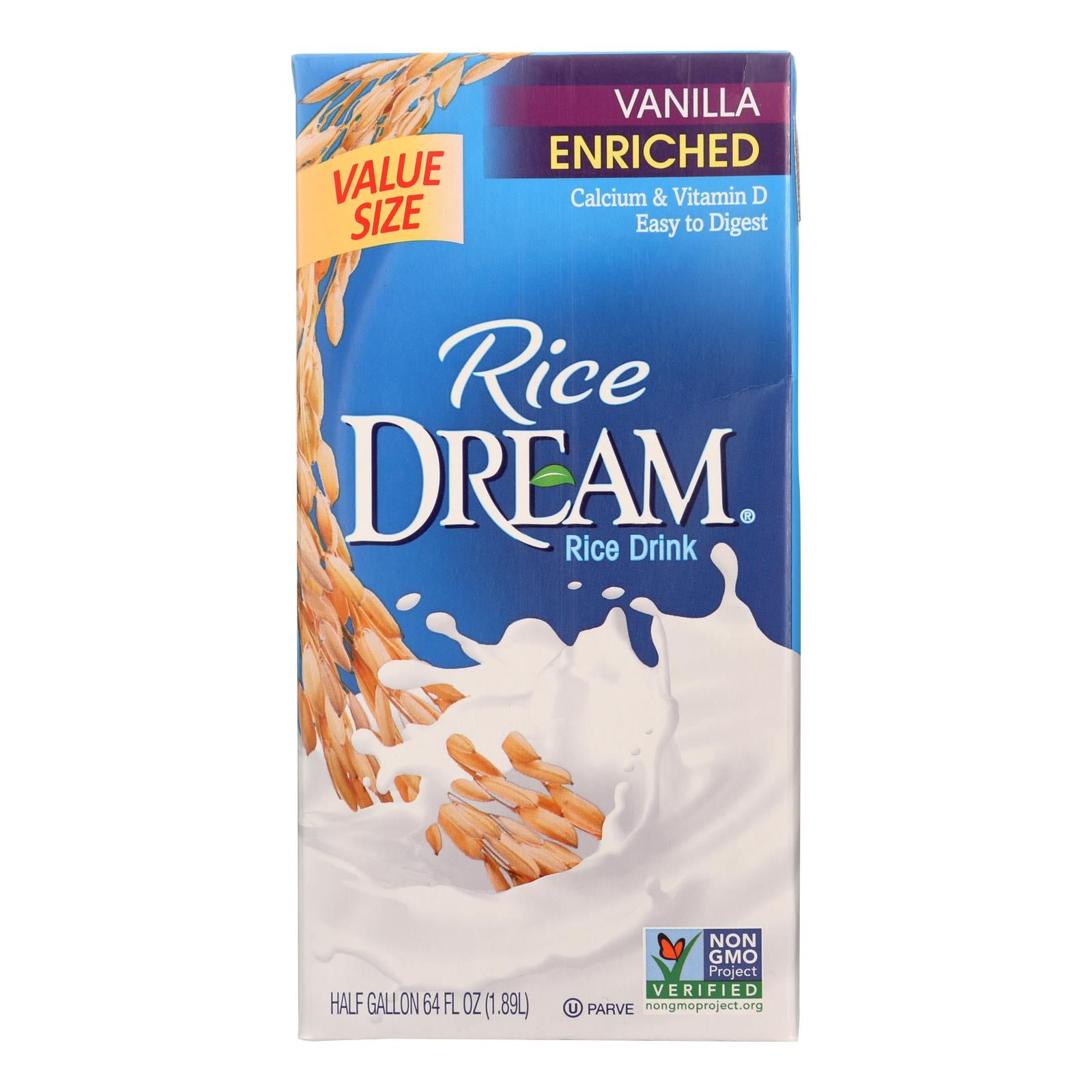 Rice Dream Original Rice Drink - Enriched Vanilla - Case Of 8 - 64 Fl Oz. - GreatEagleInc