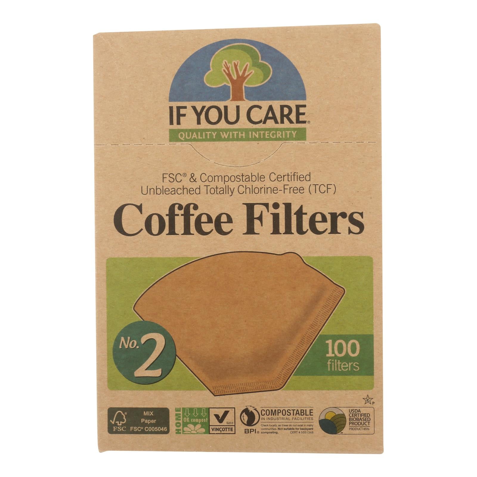 If You Care Coffee Filters Lbs.2 Cone - Case Of 12 - 100 Count - GreatEagleInc