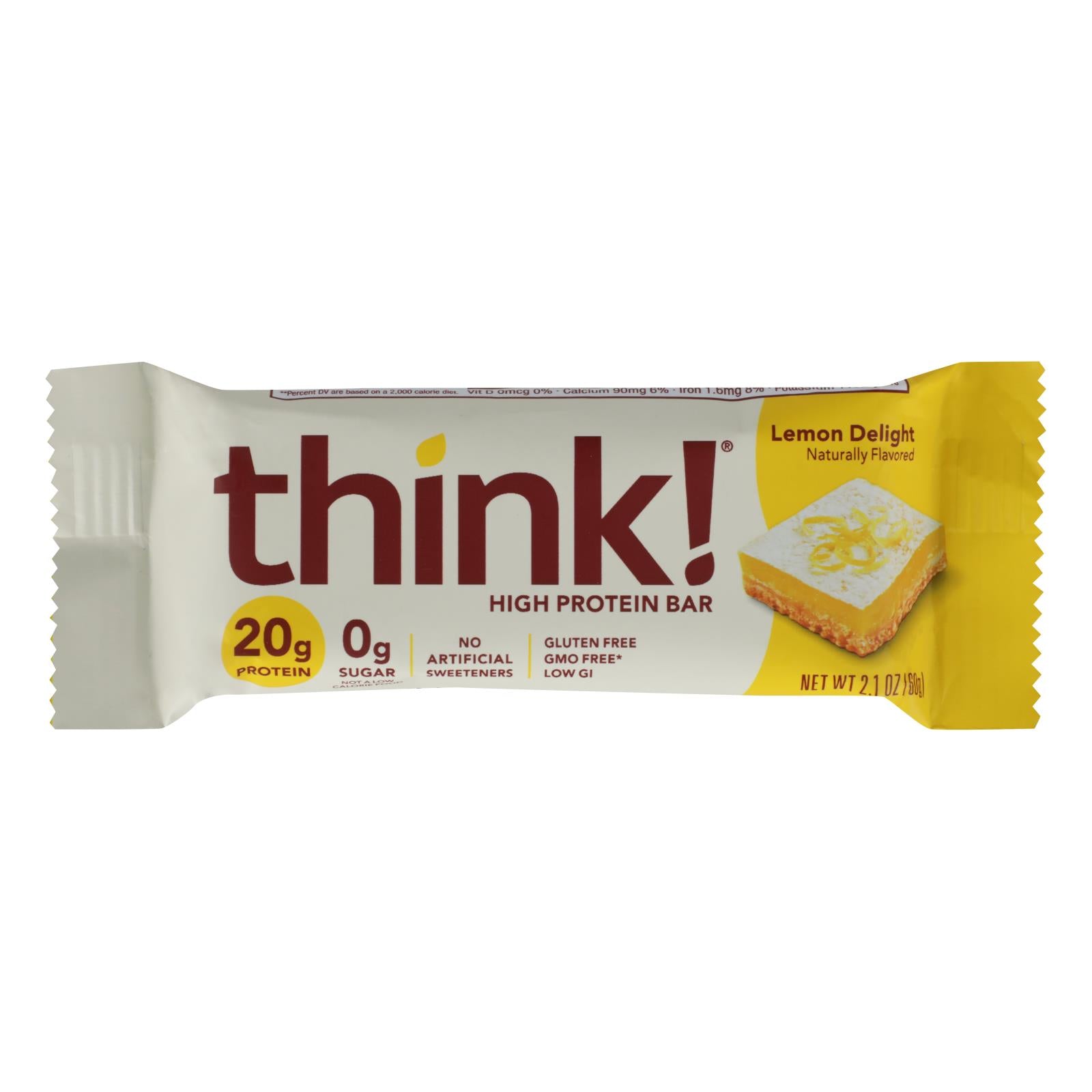 Think Products High Protein Bar - Lemon Delight - Case Of 10 - 2.1 Oz. - GreatEagleInc