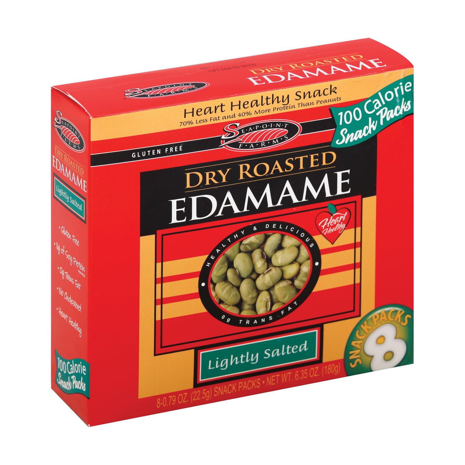 Seapoint Farms Dry Roasted Edamame - Lightly Salted - Case Of 12 - 0.79 Oz. - GreatEagleInc