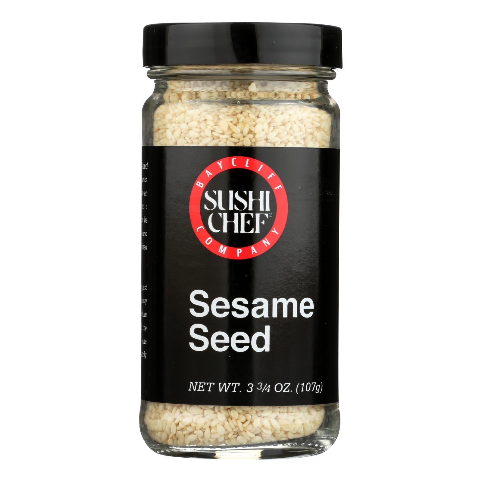 Sushi Chef White Sesame Seeds - Case Of 12 - 3.75 Oz. - GreatEagleInc
