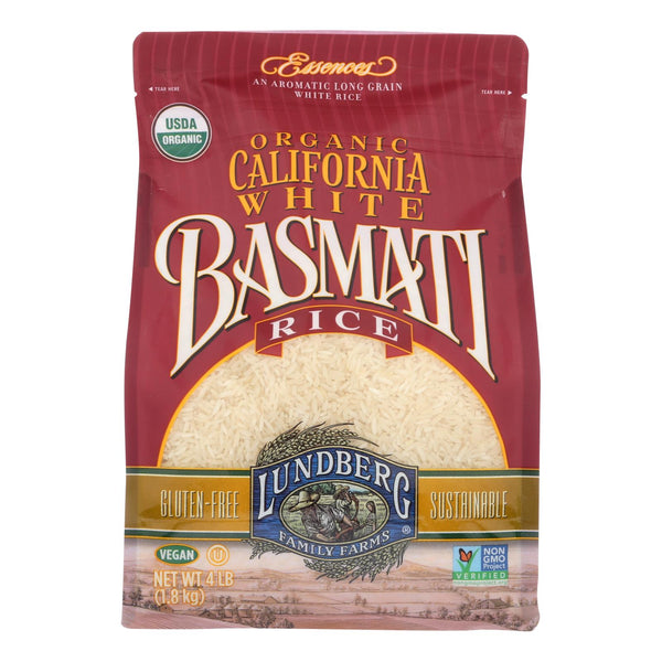 Lundberg Family Farms Organic White Basmati Rice  - Case Of 6 - 4 Lb - GreatEagleInc
